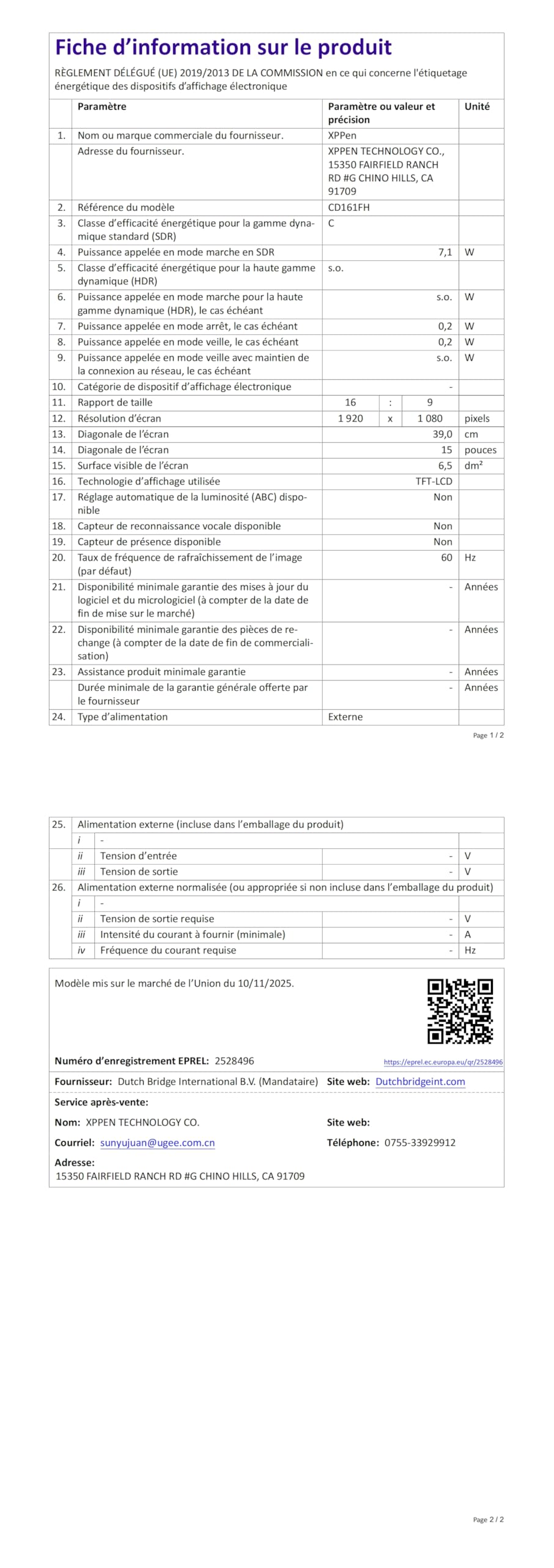 XPPen Artist 16 3rd (Édition 2026) Tablette Graphique Dessin Écran 15,4 Pouces avec Molette X-Dial, 8 Raccourcis, X4 Stylet à 16384 Niveaux