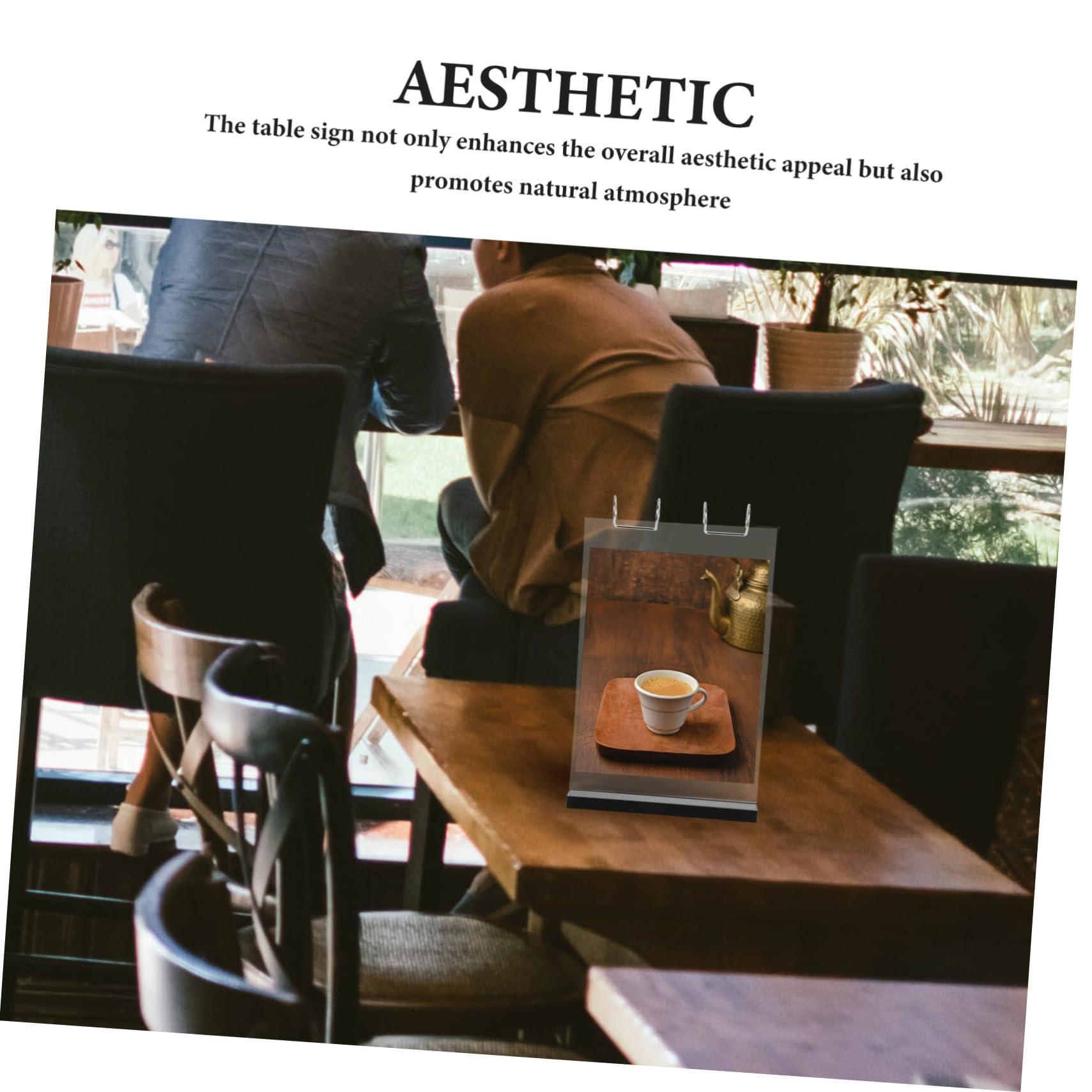 SOLUSTRE Expositor de Menús de Mesa de Doble Cara Hecho de Acrílico Soporte para Fotos y Letreros de Menú para Cafeterías y Tiendas