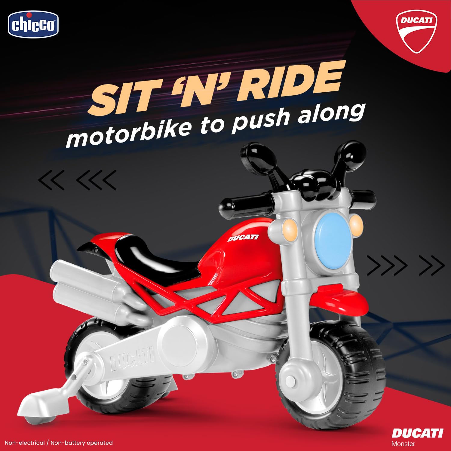CHICA BONITA( BabyCircus：Chiko)フルセット+α Chicco Ducati Monster Sit 'N' Ride Bike to Push Along | Sit & Push
