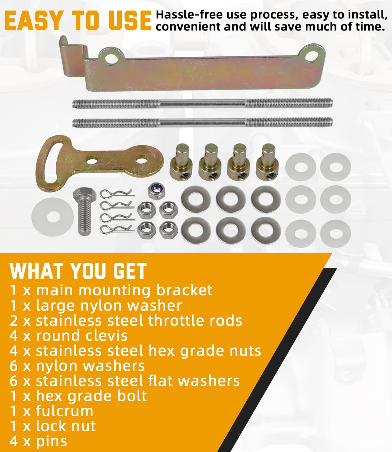 for Holley 1850 Dual Carburetor Linkage Kit - Dual Quad 2x4 Progressive Linkage Assembly, Yellow Zinc Plated Iron, Carburetor Linkage for Smooth Throttle Control