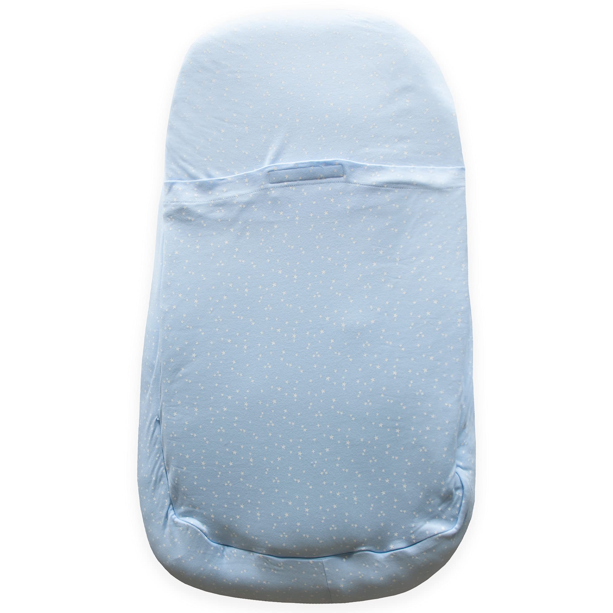 Duffi Baby Cojin Nido Bebe Recien Nacido. Reductor de Cuna Bebes. Cama Nido de Viaje Desenfundable. Colecho. Cambiador Bebe. Diseño de Estrellas. Algodon y Bambu. Color Azul 0960-12