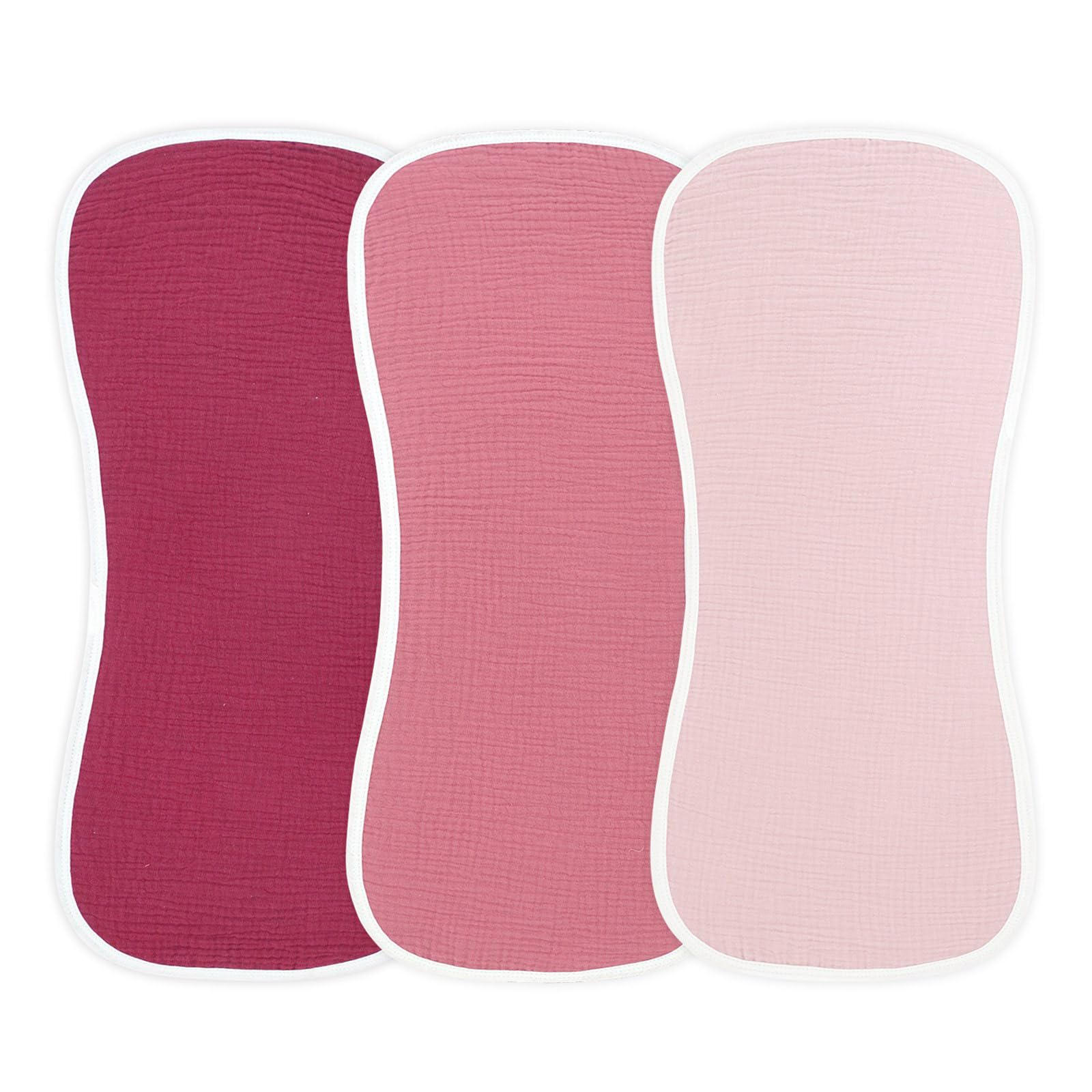 KMGDM 3pcs Baby Burp Cloth Soft Cotton Absorbent Nursing Towel Breathable Drooling Pad for Newborns Infant Care Saliva Towel