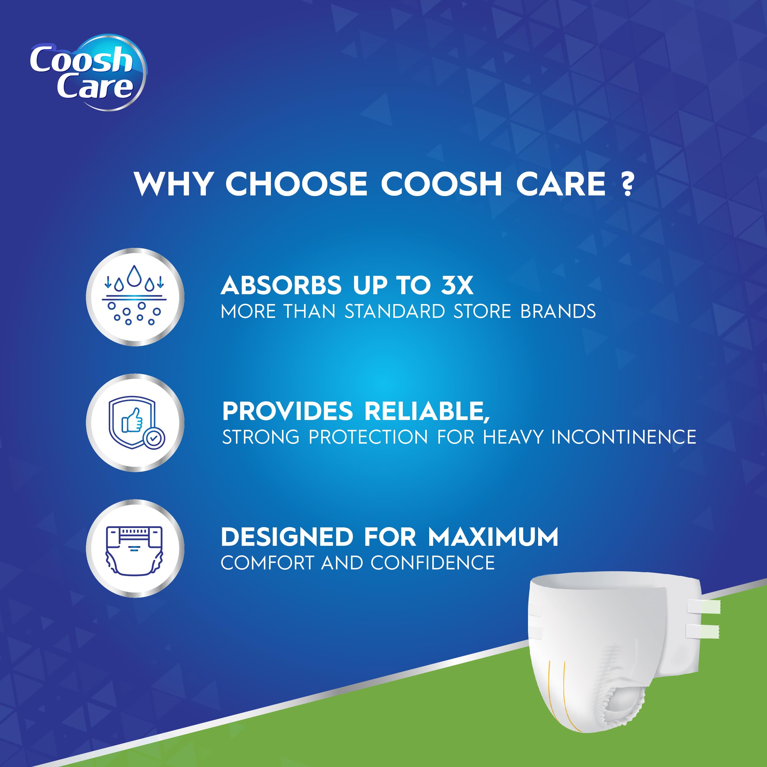 Adult Diapers with Maximum Absorbency – Comfortable, Leak-Proof, | Disposable Diapers for Unisex – Odor Control, Overnight Protection, (Large) Bulk Buy (Large, 10, Count)