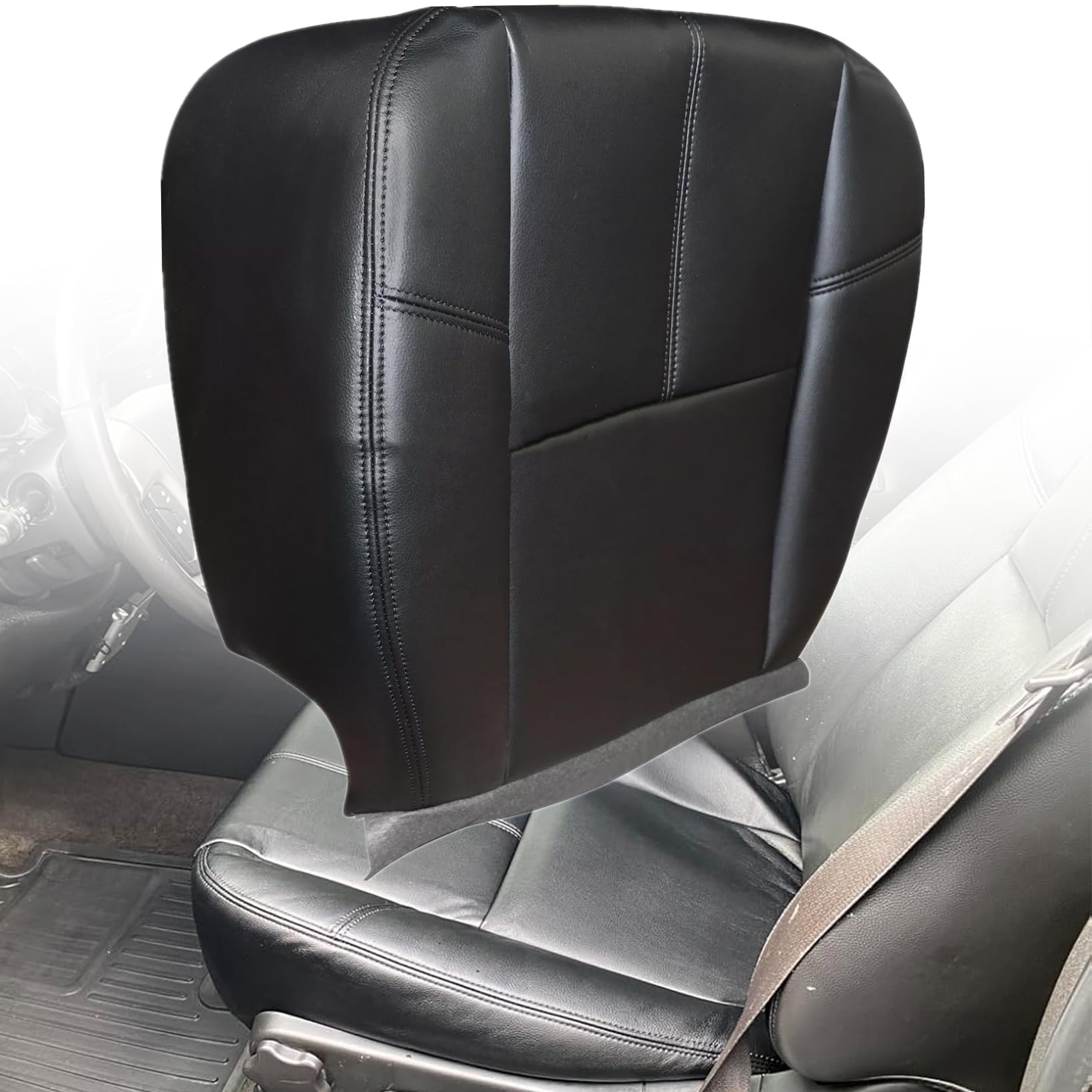 Passenger Bottom Seat Cover - Black Cloth Replacement For Chevy/GMC Trucks & SUVs (2007-2014)