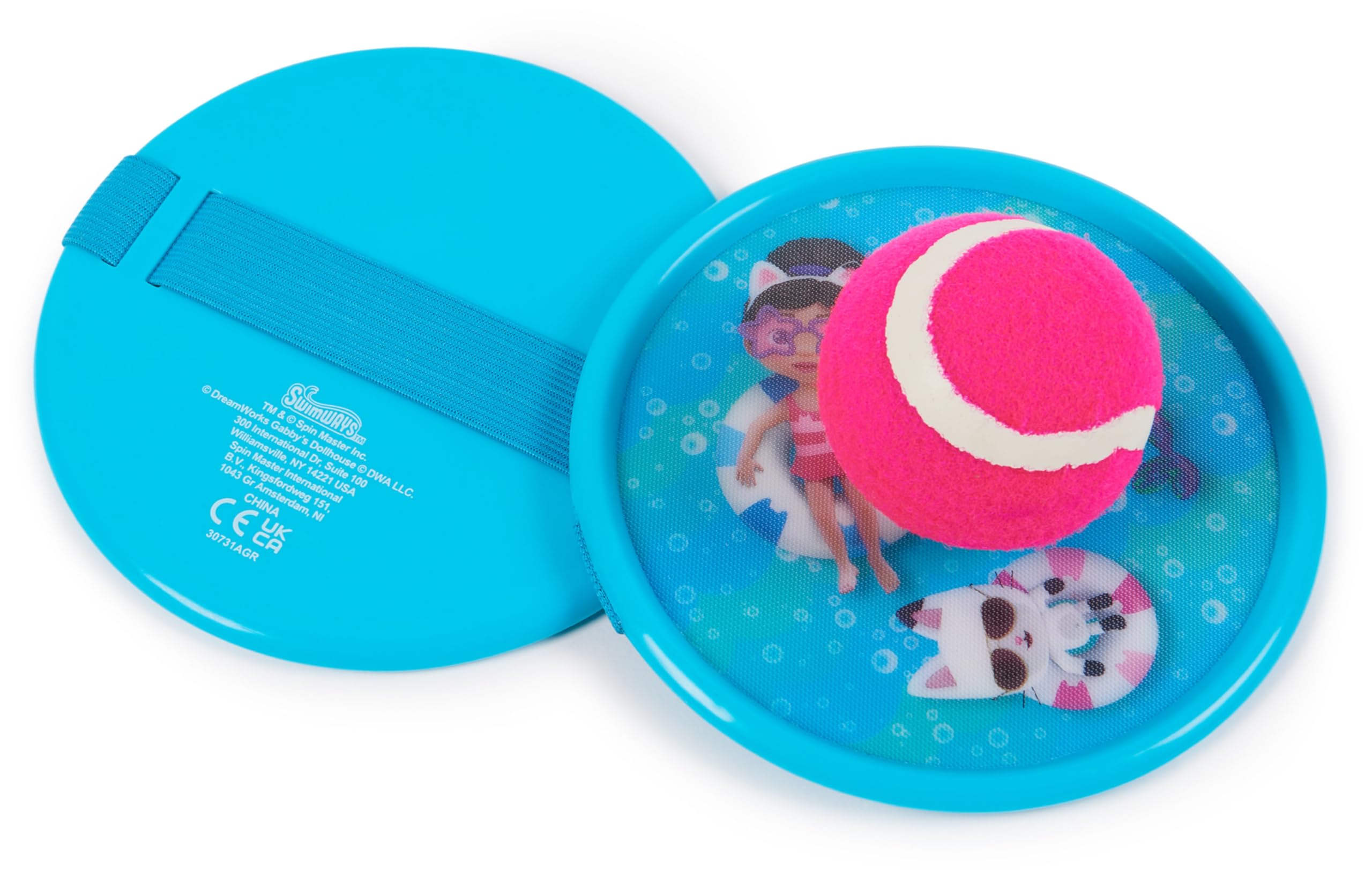 Swim Ways Gabby's Dollhouse Jeu de balles Velcro imperméables pour Enfants à partir de 4 Ans
