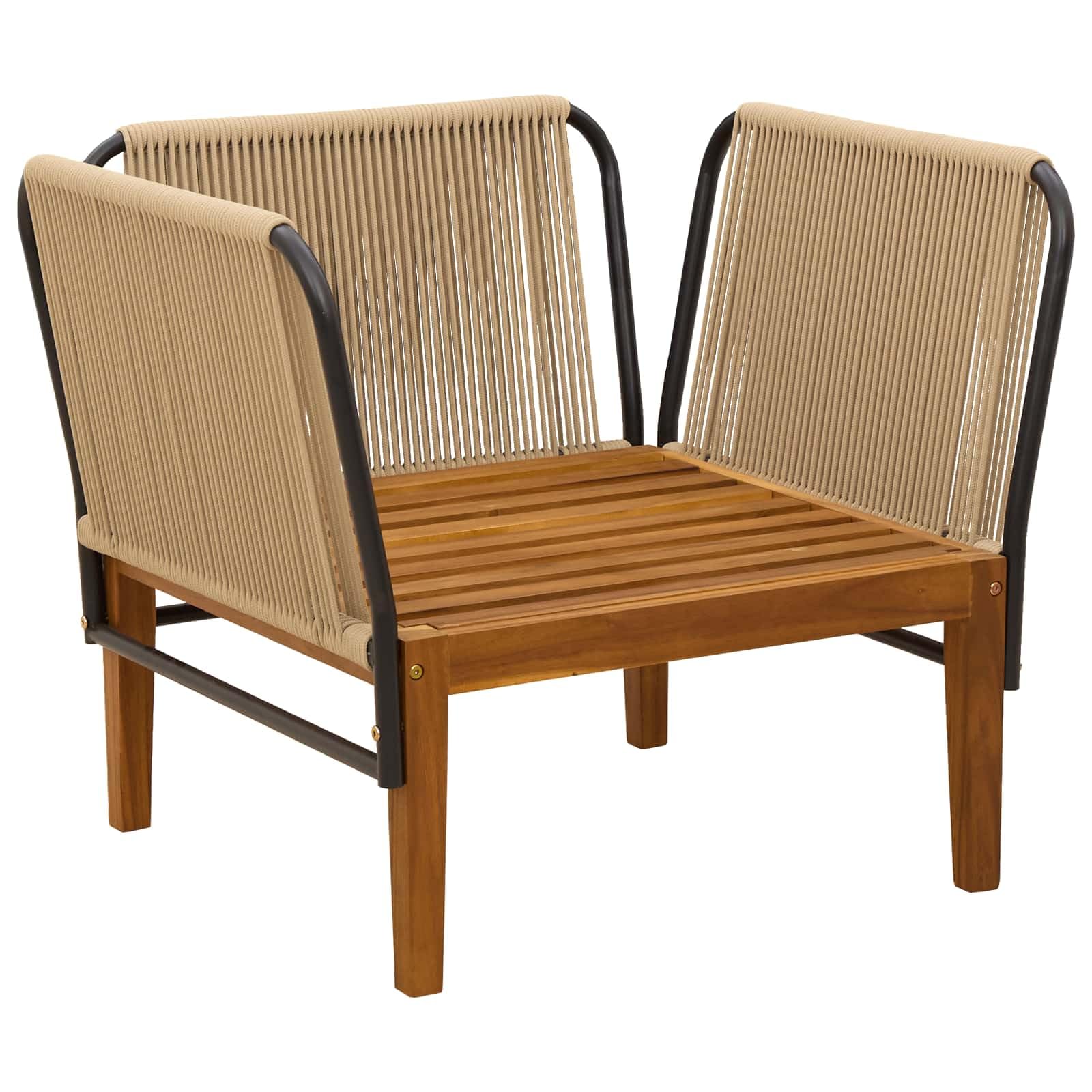 SYDE Zewnętrzna sofa segmentowa z drewna akacjowego
