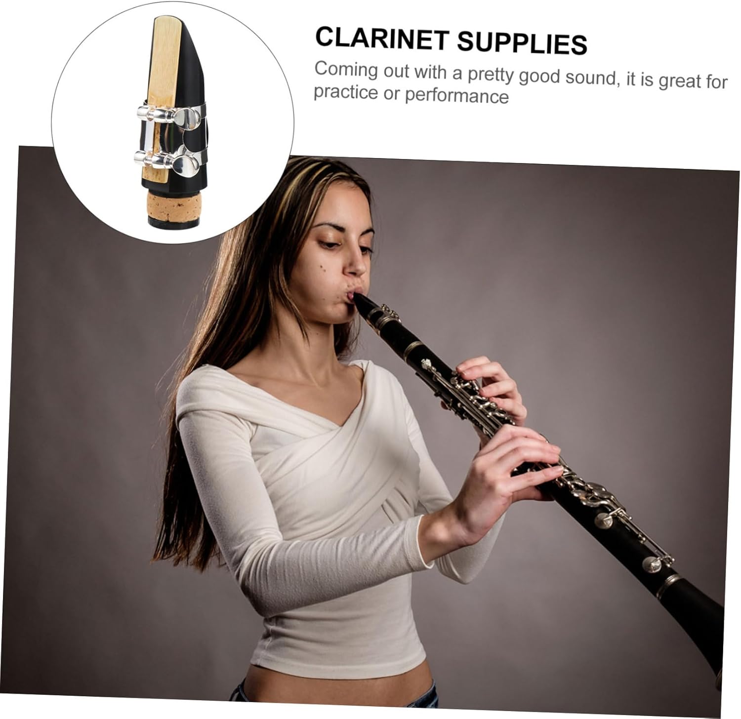 VICASKY 3sets Clarinet Mouthpieces Replacement Kit Compact Storage Case for Clarinet