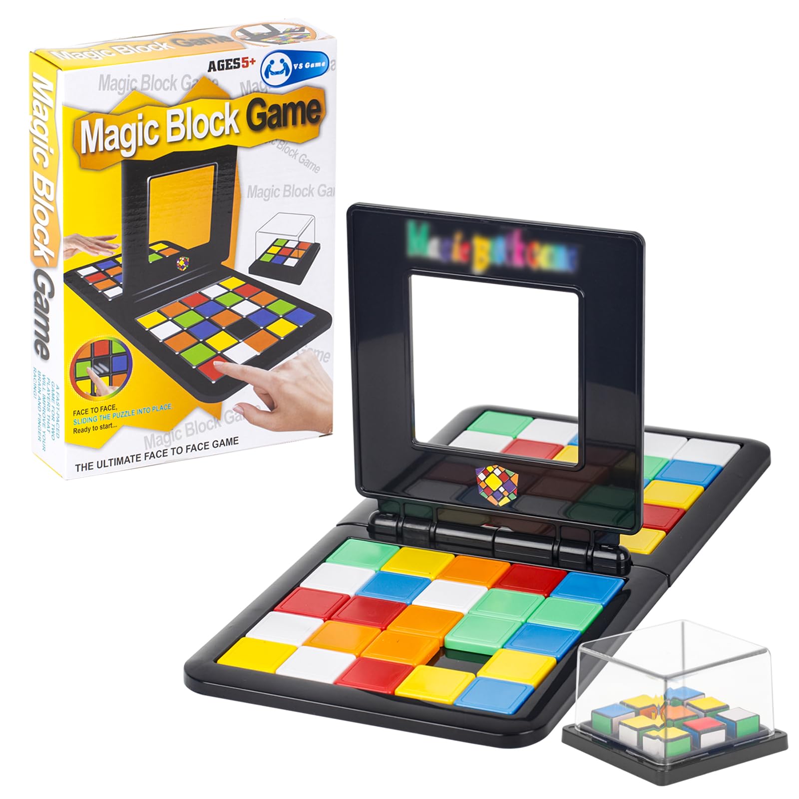 Dachiy Juegos De Mesa Juego De Batalla del Cubo De Rubik, Magic Block Game, Juego Logica 8 Años, Juego Lógica Niños Juego De Mesa para Dos Personas, Juego Educativo para Niños, Juegos De Mesa 8 Años