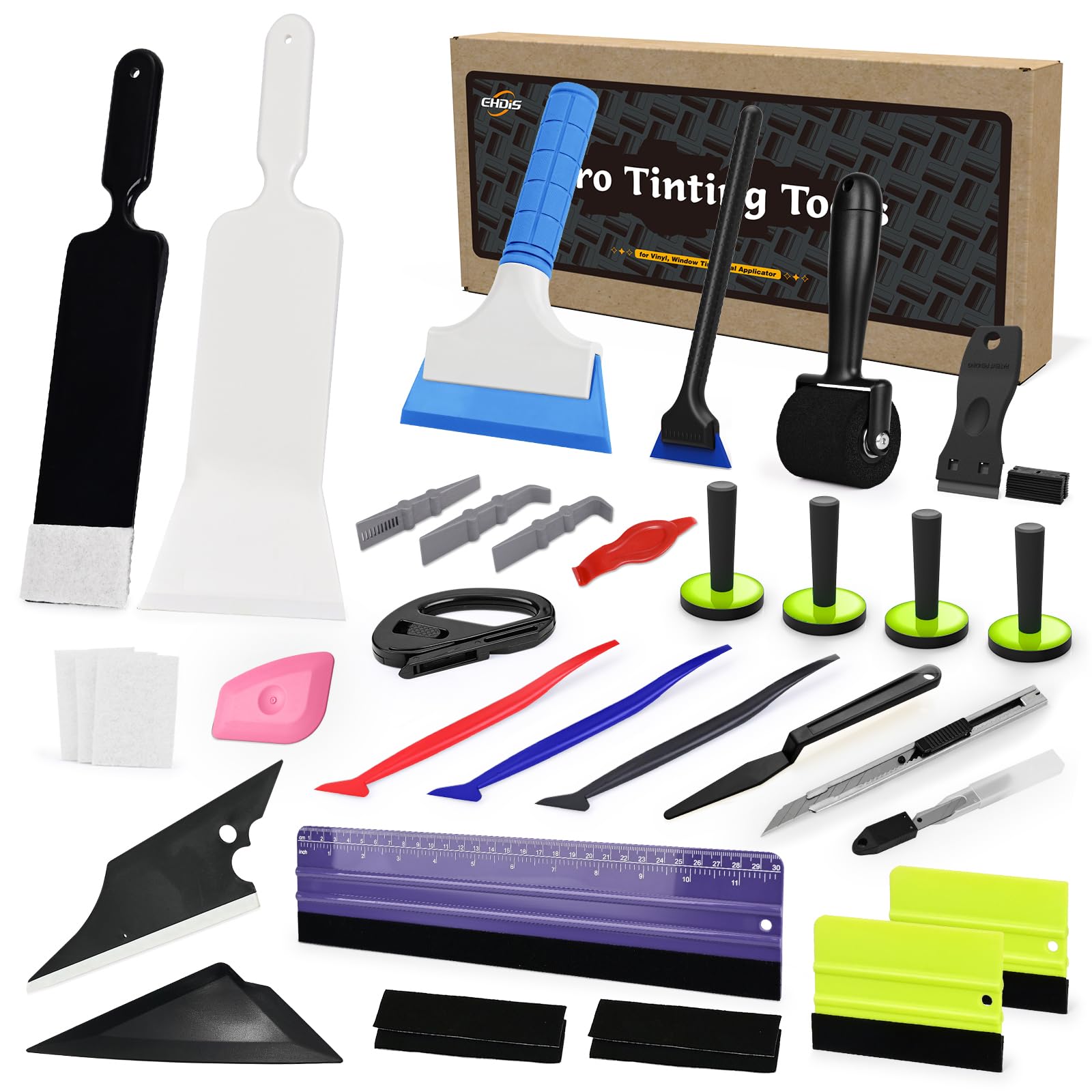 EHDIS Vinyl Wrap Tool Kit Window Tinting Tool Set For Car Wrapping - View #4