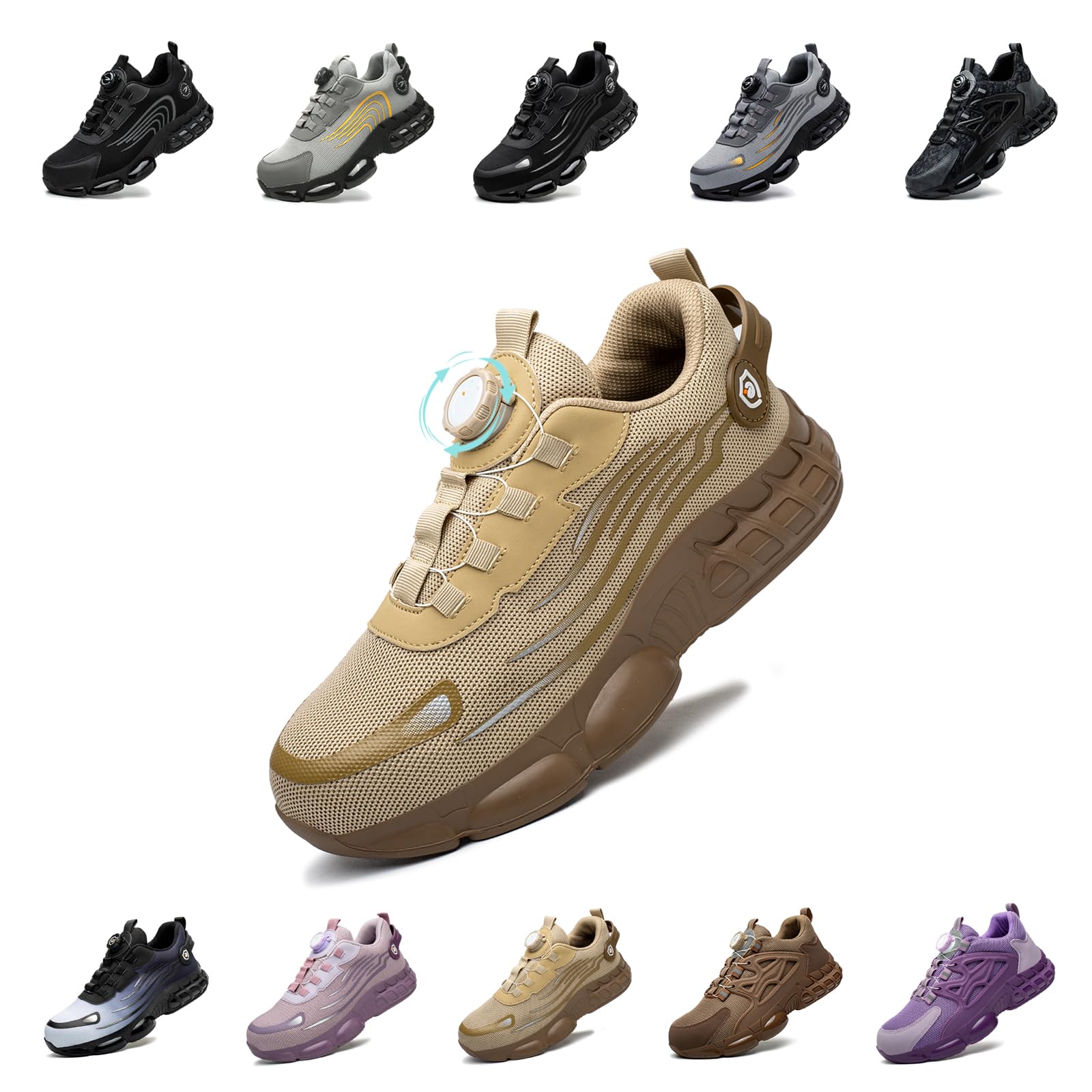 Scarpe Antinfortunistiche Uomo Donna Scarpe da Lavoro Traspiranti Leggere Comode con Punta in Acciaio 36-46 EU