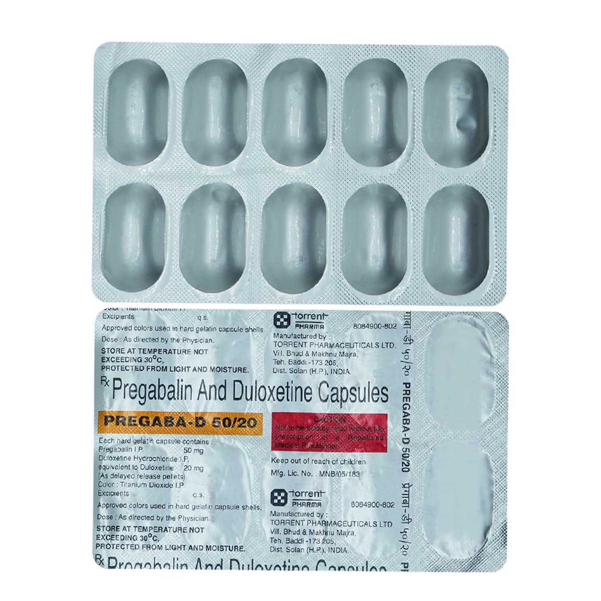 Pregaba - D 50/20 - Strip of 10 Capsules