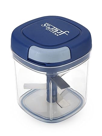 Swarg Kitchen Onion Chopper | Handy and Compact Chopper for Kitchen with 5 Sharp Stainless Steel Blades for Effortlessly Chopping Vegetables | Fruits for Your Kitchen Available (Blue Color, 900 ml)