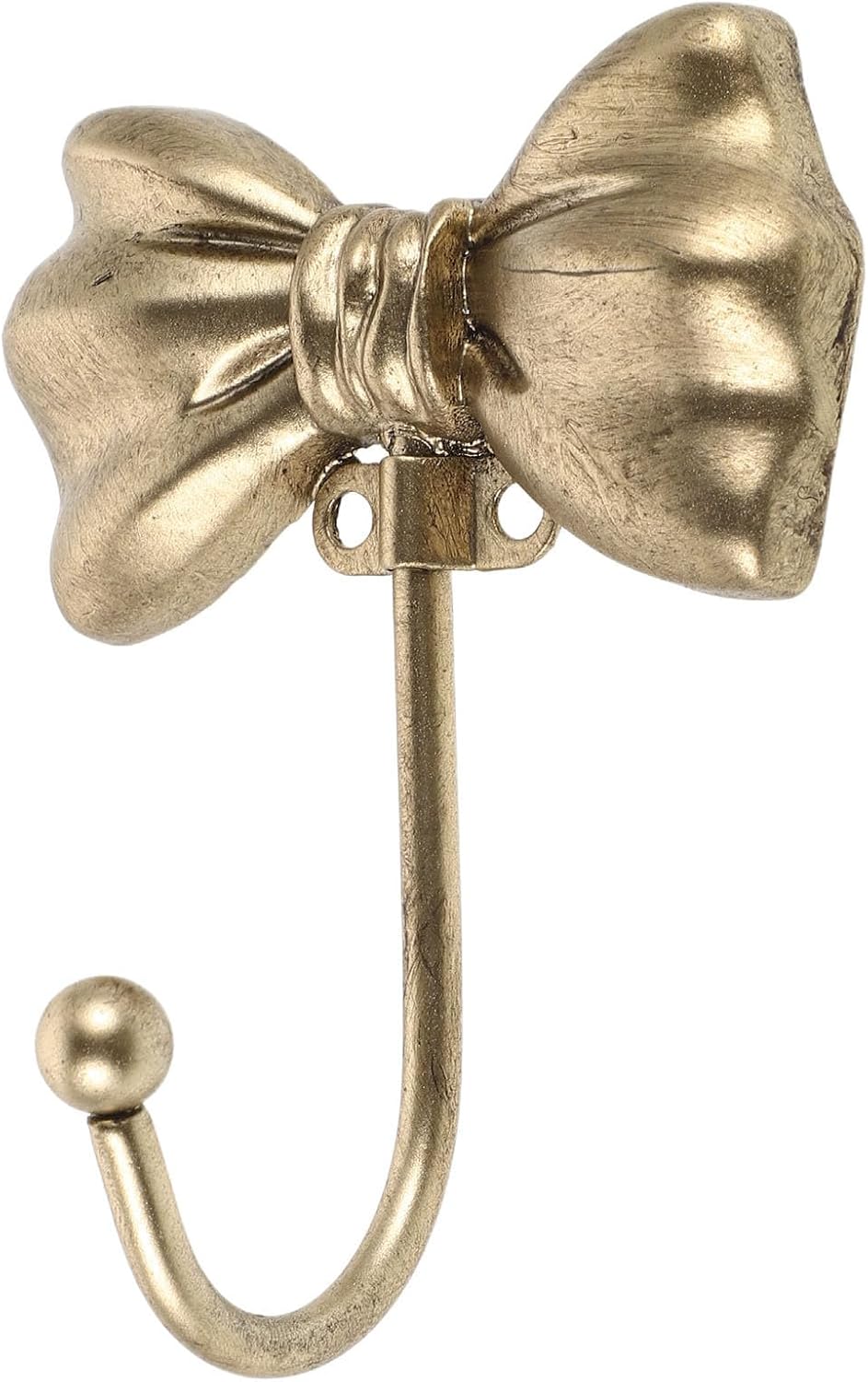 Beaupretty French Style Bow Wall Hook, Decorative Zinc Alloy Bowknot Hanger with Rust and Scratch Resistant Finish, Multifunctional Wall Mount Organizer for Coats, Hats, Bags in Room Decor