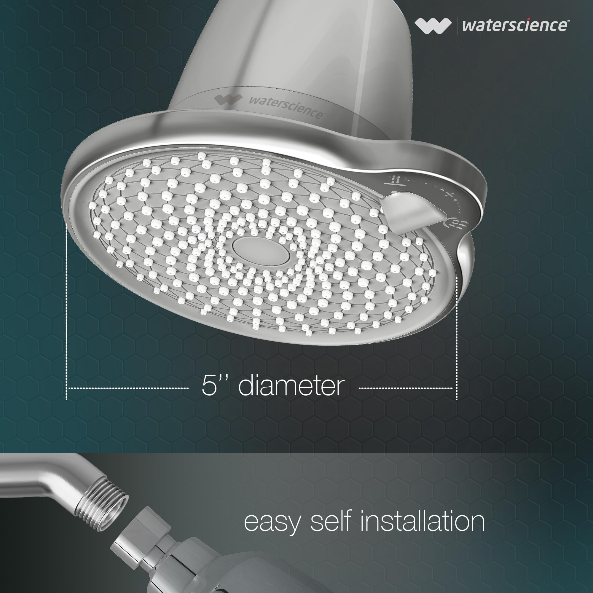 WaterScience CLEO Shower Filter - Soften Water & Protect Hair -6
