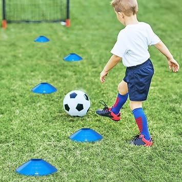 GHB Agility Ladder,Football Training Equipment Set,4 Agility Hurdles, 20 feet12 Rungs Speed Ladder,12 Disc Cones,Resistance Parachute, Jump Rope, 5 Resistance Bands