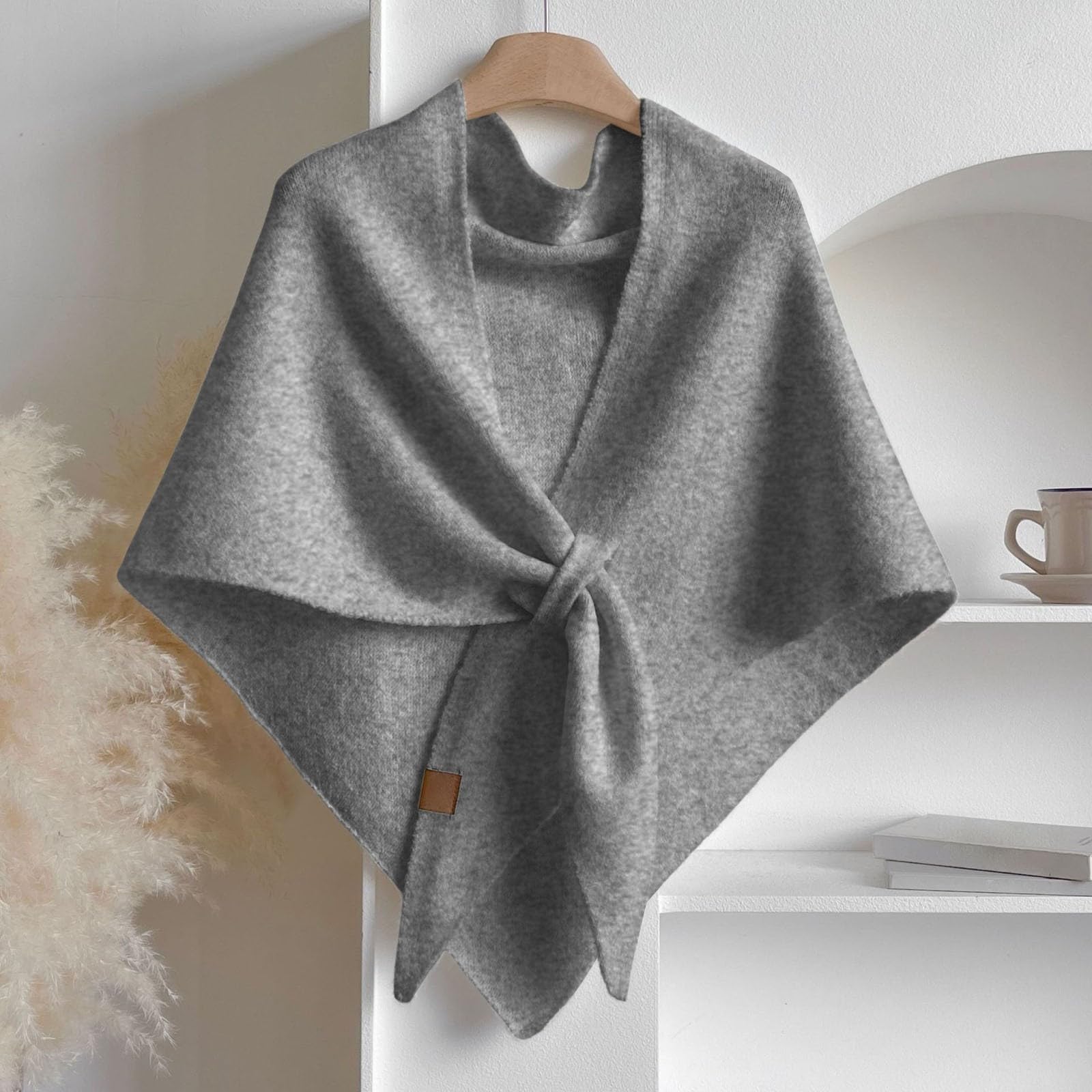 Chale Femme Poncho Hiver Chaud Grosse Echarpe Châles Laine Polaire Cape Ponchos Et Capes Vetement Manteau Cachemire Echarpes Foulards Chic Elegant Etoles Vêtements Automne Etole Mariage Grande Chaude