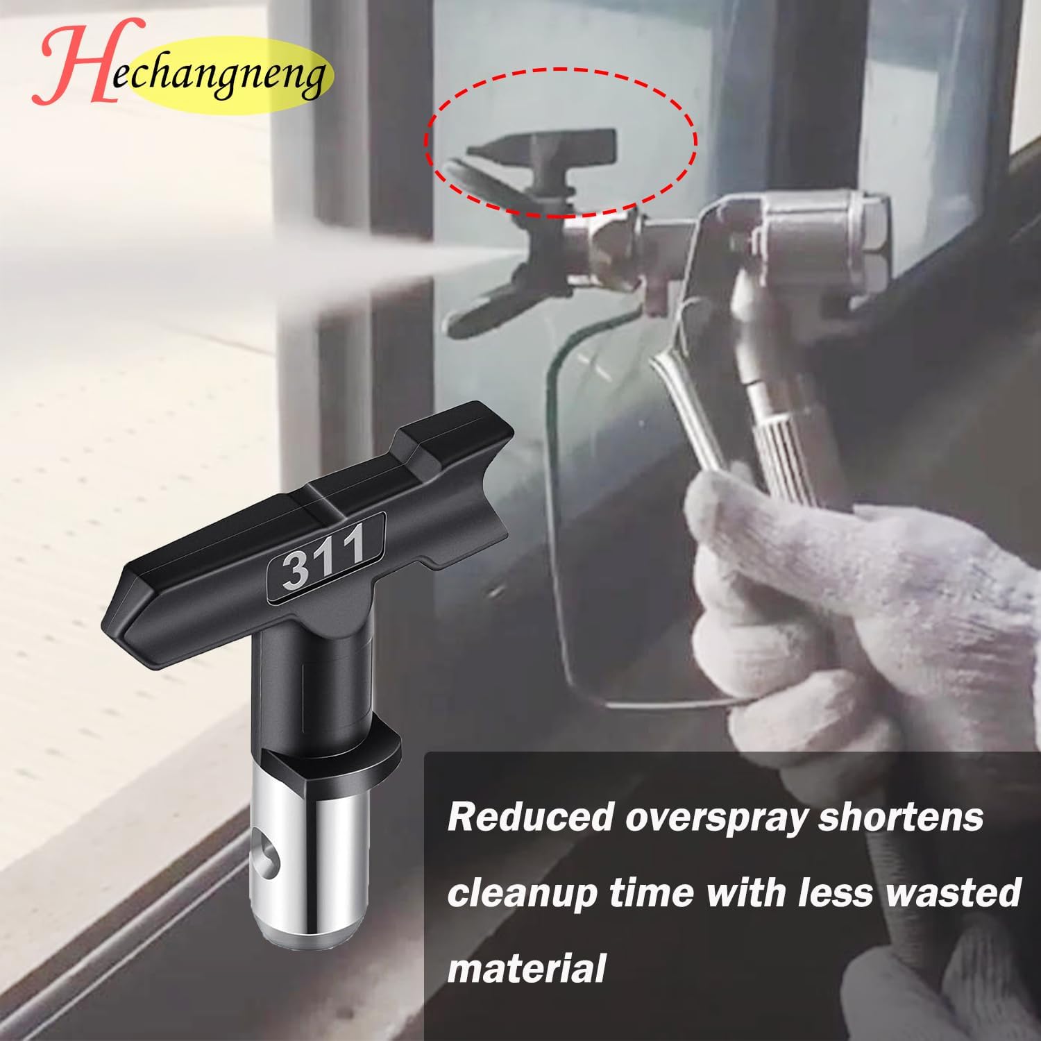 311 Airless Spray Tip Guard Combo, Black for Airless Spray Guns and Airless Paint Sprayers, Ideal for Painting, Furniture & Home Decor