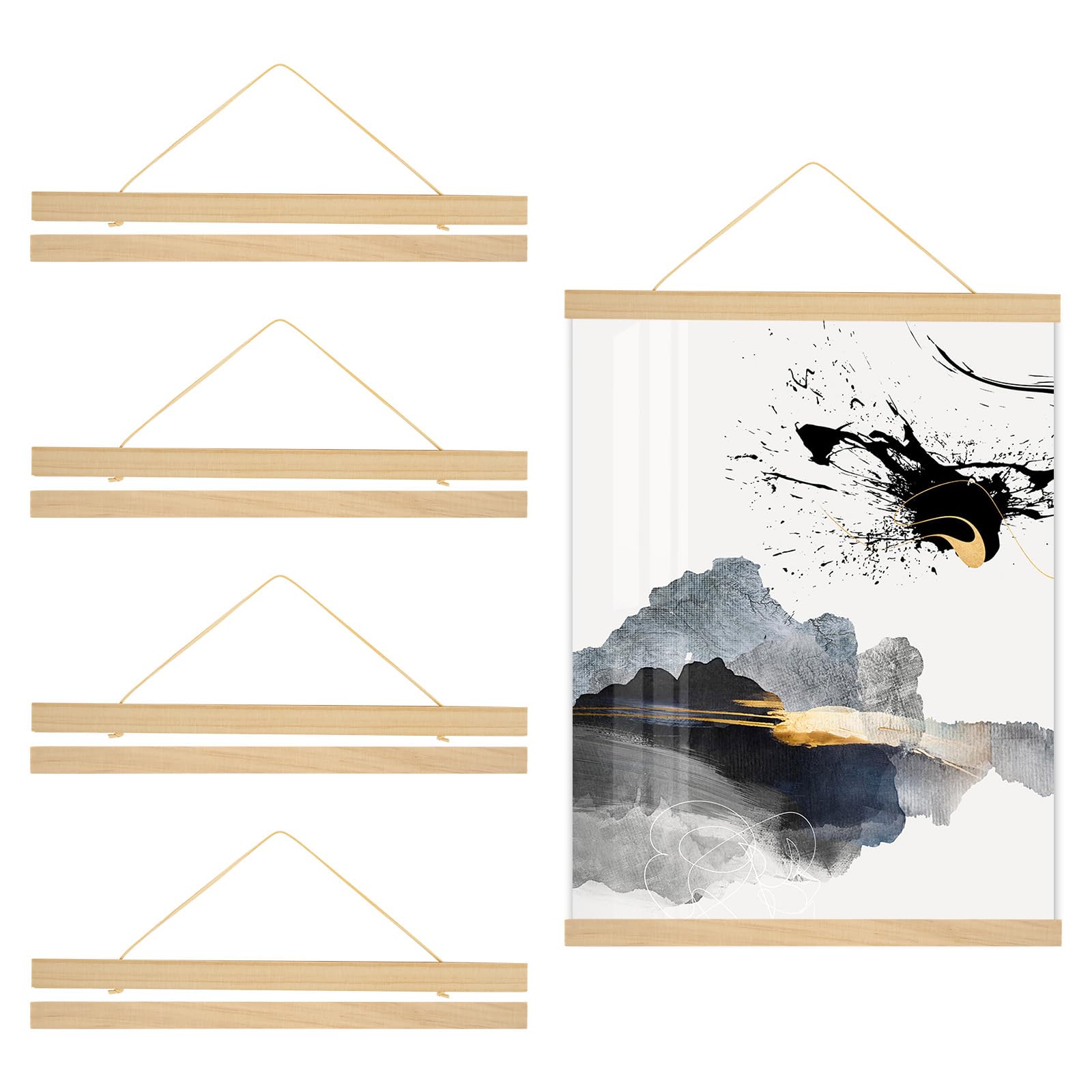 Houten latjes poster hanger 33.5cm A3 - 1 set excl. Poster Houten latjes poster hanger 33.5cm A3 - 1 set excl. Poster