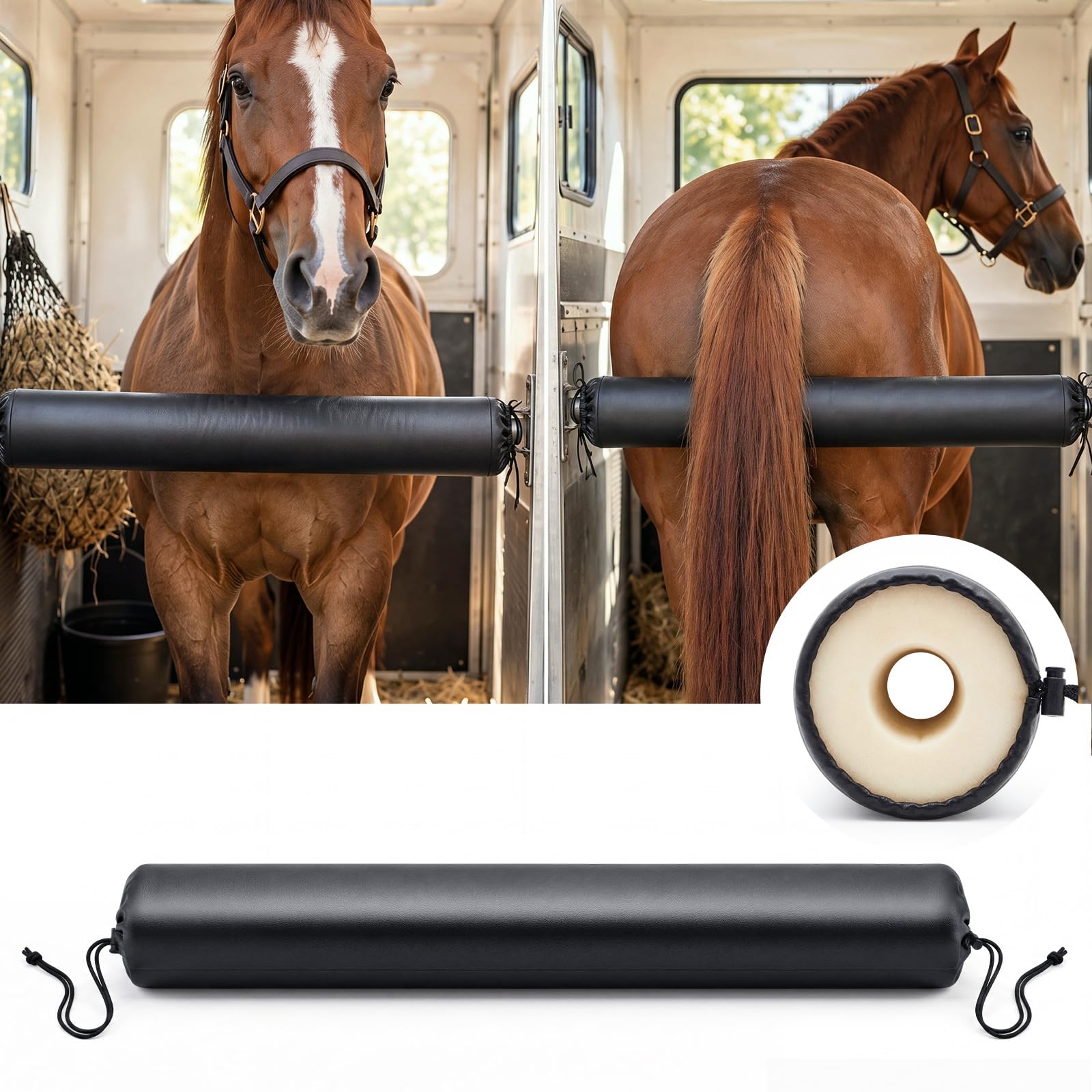 1 Pcs Horse Trailer Chest/Butt Bar Cover,5.25x 36 Inches