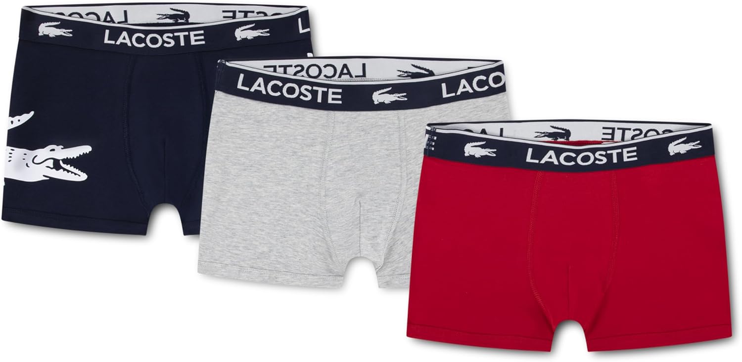 Lacoste boys Boys' Multi-pack Boxer Brief