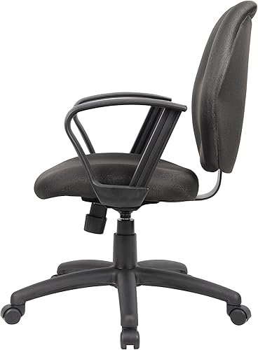 Miniatura 8 de Boss Office Products Silla de trabajo con respaldo medio con brazos de bucle en negro