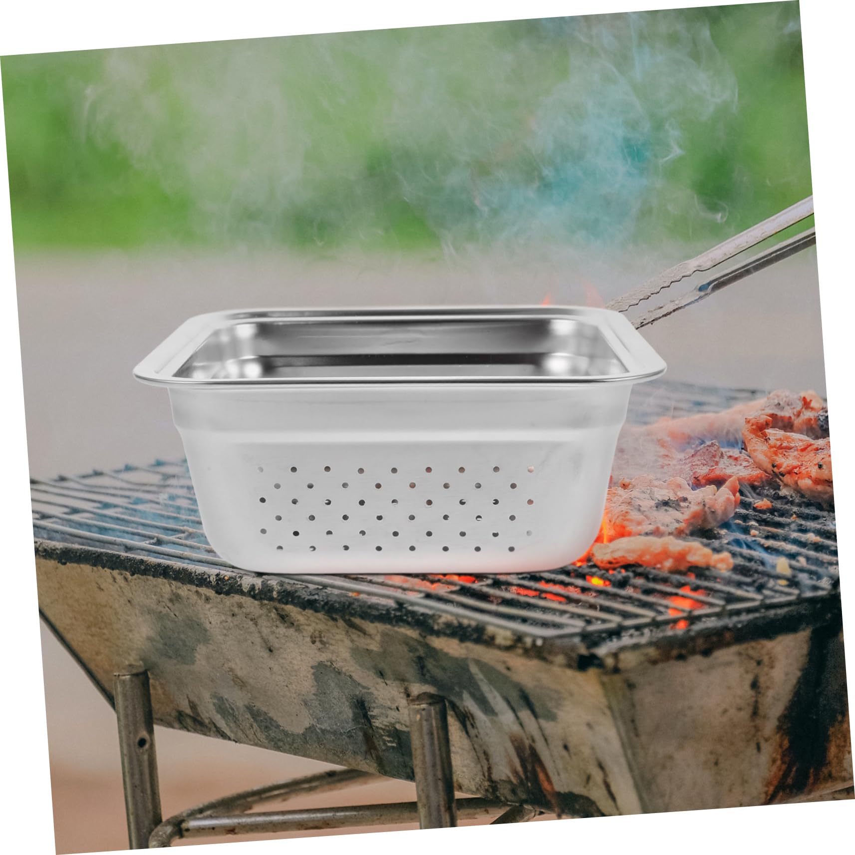 Toddmomy 2stücke Grillkorb Für Multifunktionale Grillschale Für Outdoor BBQ Geeignet Für Verschiedene Grilltypen Für Fisch Hähnchen Und Pommes Frites