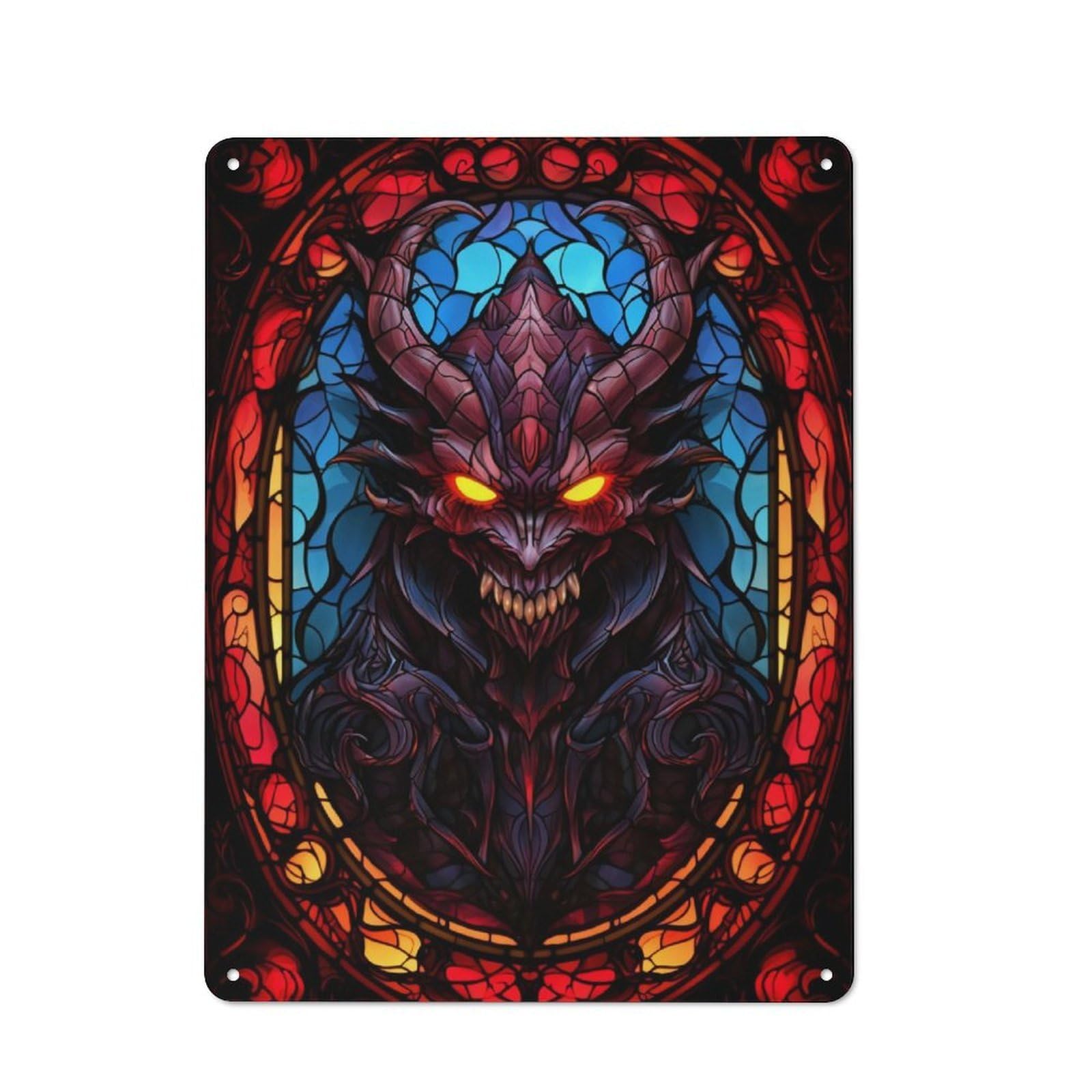 Junmoney The Hellbeast Retro Tin Sign 40X30cm Featuring For Bar Or Restaurant, For Metal Sign Collectors, For Garage And Workshop Walls
