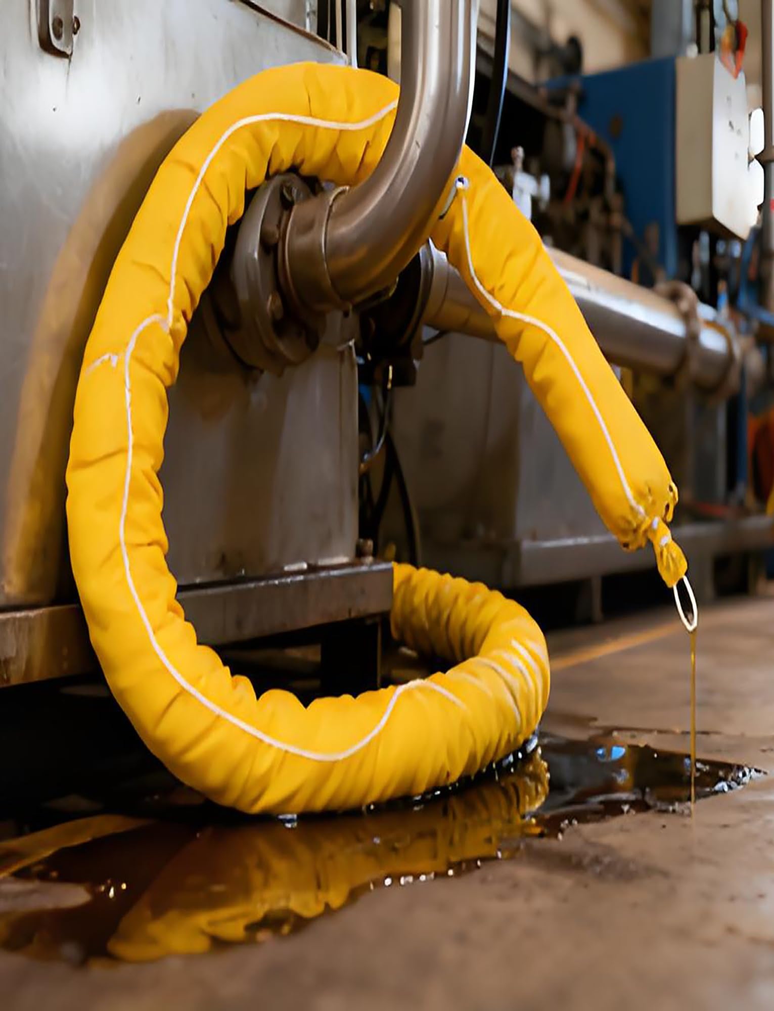 Barreras de contención de derrames de petróleo, Barrera Absorbente Repelente al Agua, Polipropileno Fundido soplado, de rápida absorción para el Control de derrames Marinos y Terre