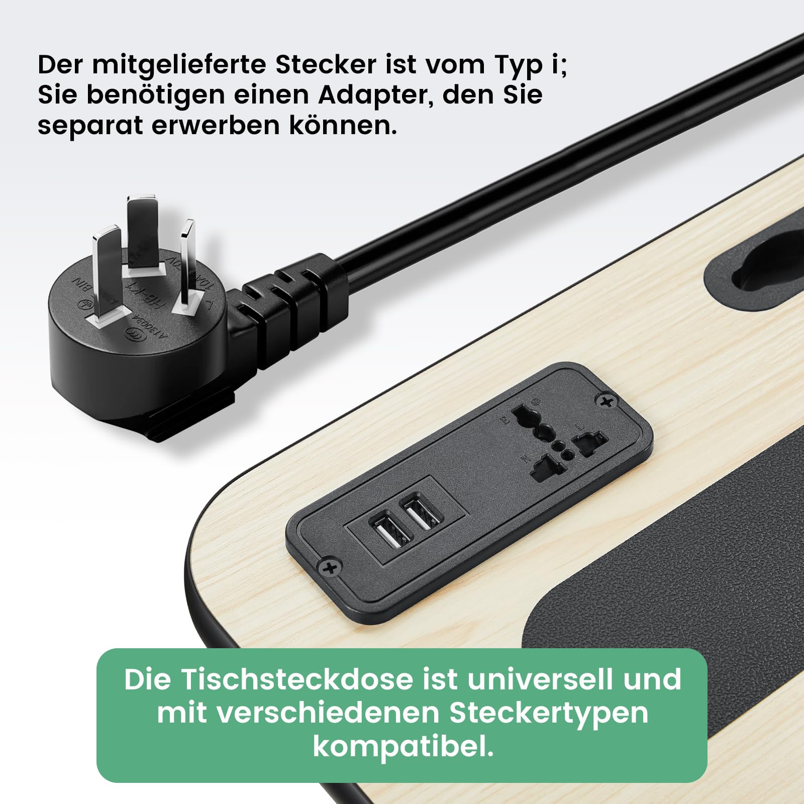 RideNow Rollentrainer Tisch, Verstellbarer Fahrradtisch mit Rollen | Laufbandtisch, Rutschfester Holz-Arbeitsfläche mit Steckdosen, Steckplatz für Tablet oder Telefon, Getränkehalter