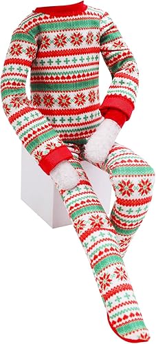 Miniatura 8 de E-TING Ropa de Papá Noel, pijamas, camisón para muñeca elfa, accesorios de Navidad