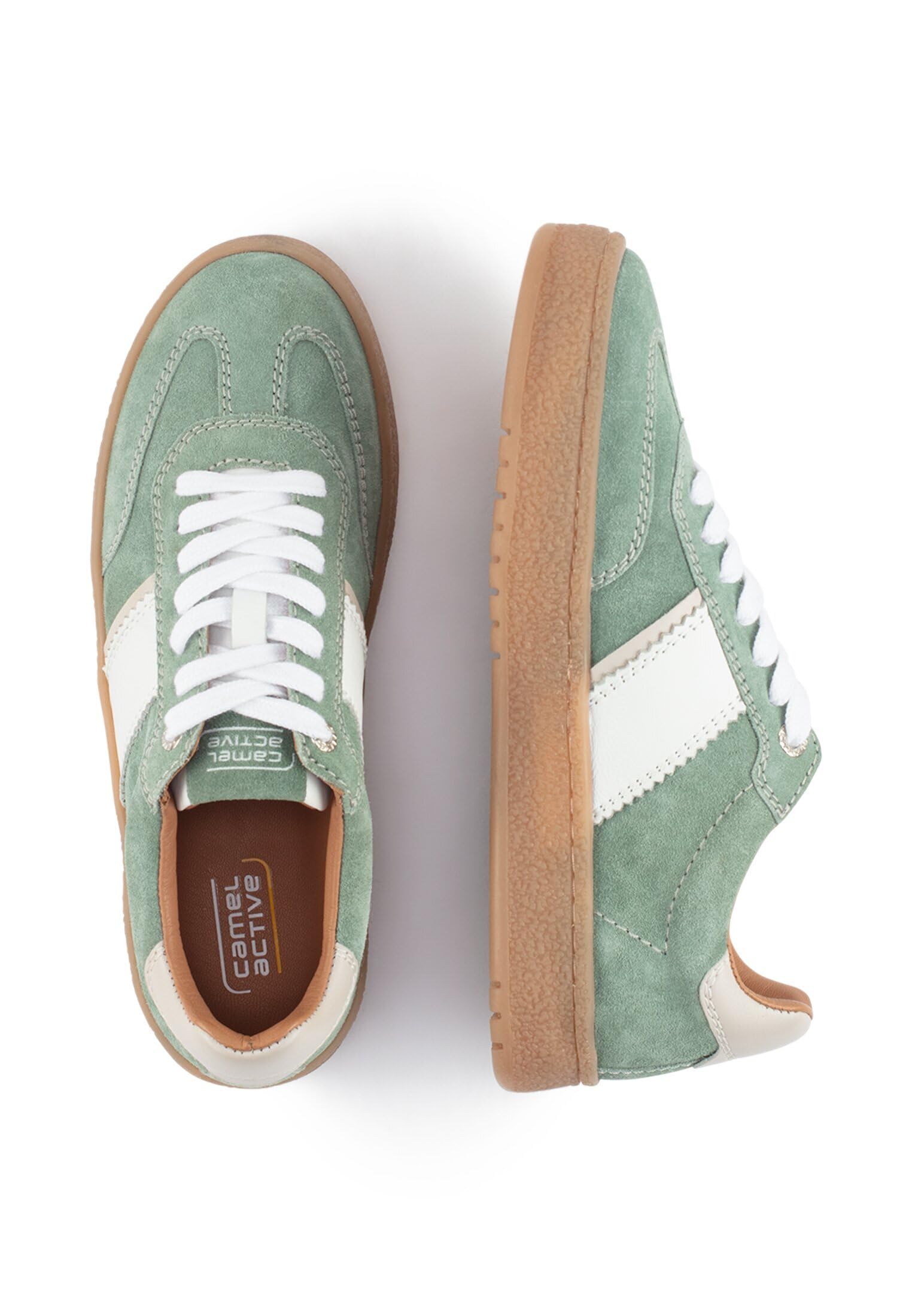 camel active Męskie sneakersy ze skóry welurowej