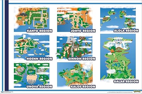 Miniatura 2 de Trends International Pokémon - Póster de pared de lienzo con cuadrícula de