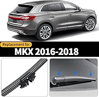 Vista 2 de Conjunto de escobilla de limpiaparabrisas trasero, accesorios de brazo de limpiaparabrisas trasero de repuesto para Lincoln MKX 2016-2018, juego