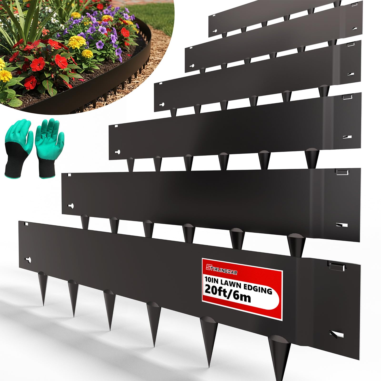 STIRLINGEAR Metal Landscape Edging (6-Pack)