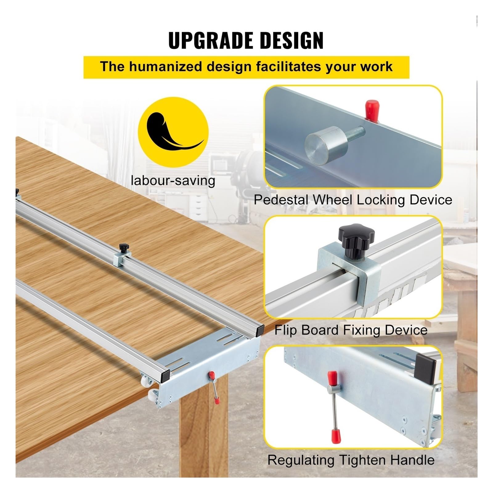Guida for bordi del router regolabile da 64" / 162 cm, slitta for piallatrice, asse XY, for spianatura legno, fai te for la casa Per uso fai da te