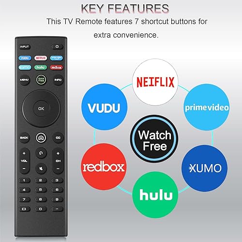 Miniatura 4 de Mando a distancia universal para VIZIO TV Remote Compatible con todos los televisores inteligentes VIZIO XRT136 XRT260 XRT270 Smartcast D, E, M, P,