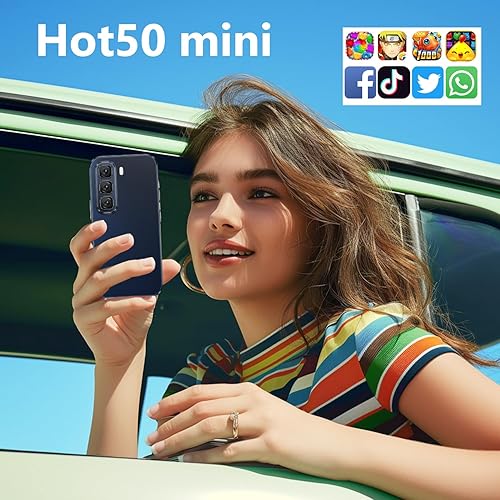 Miniatura 7 de Mini smartphone 4G desbloqueado con pantalla HD de 4.0 pulgadas, 3 GB de RAM+32 GB de ROM, cámara dual SIM dual, Android 10.0, WiFi, Bluetooth, FM,