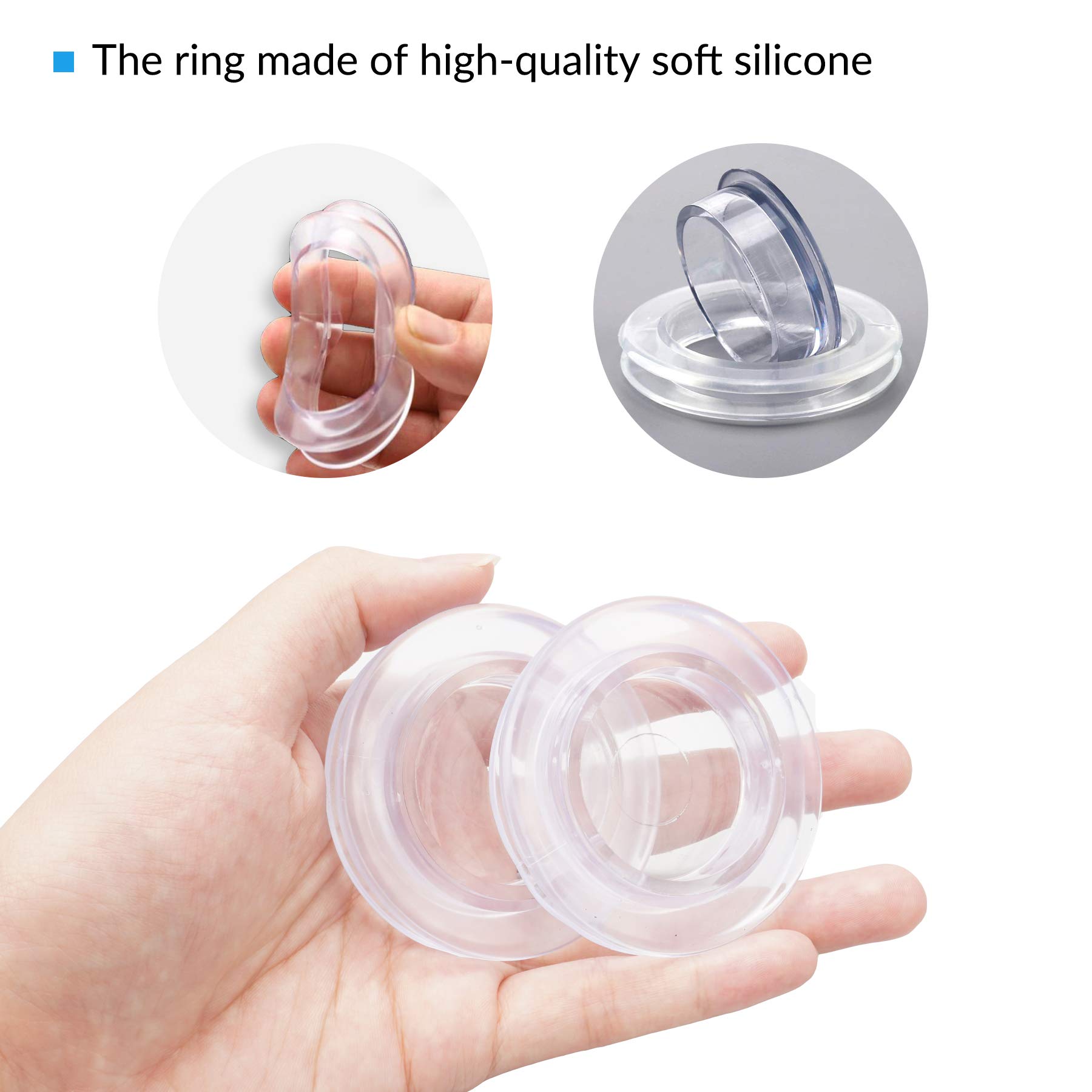 Anello In Silicone Per Ombrellone Da Tavolo – 1-10 Pezzi, Adatto A Fori Da 2-2,5 Cm – Nero, Marrone, Trasparente - Foto 5