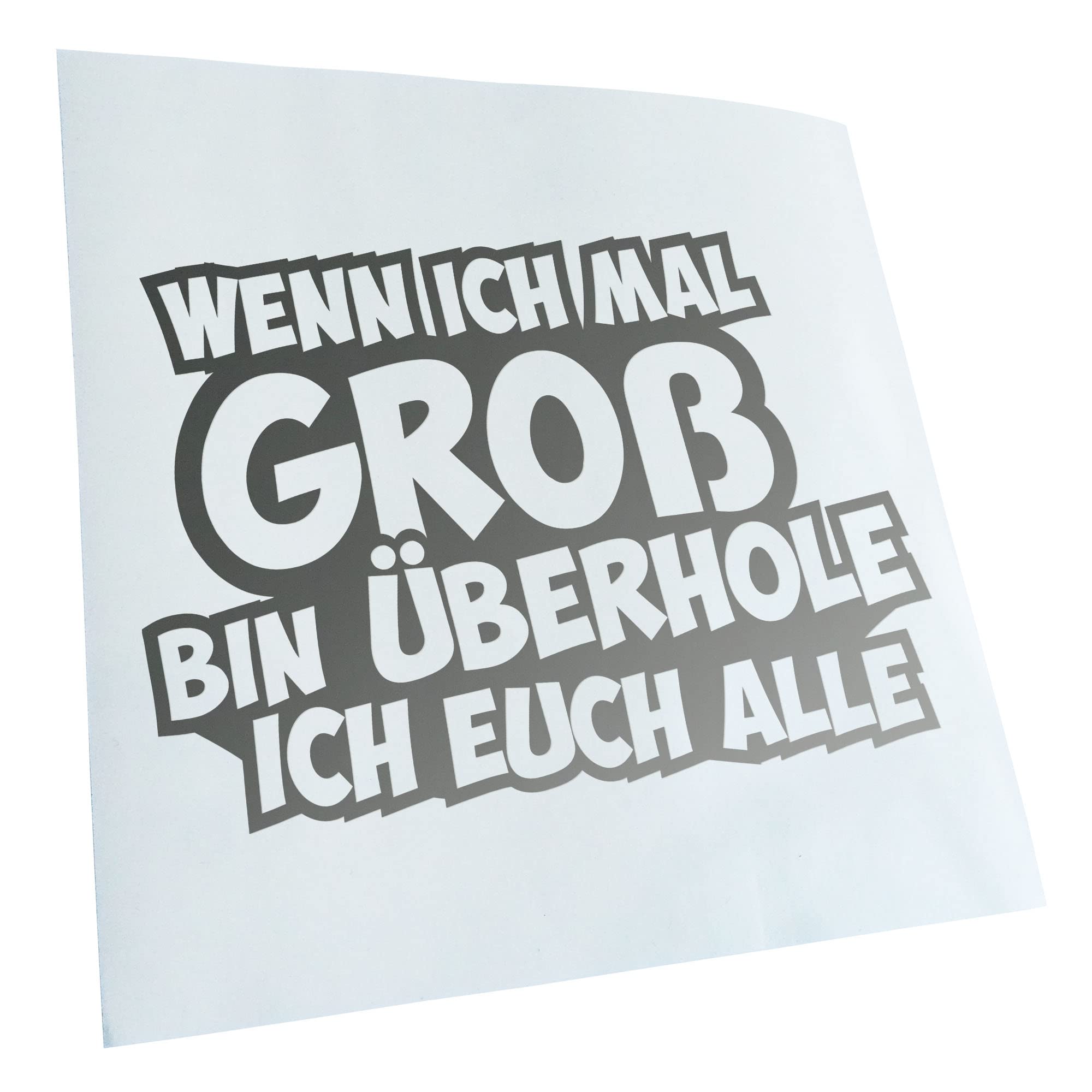 Kiwistar - Adesivo per auto Wenn ich Groß bin... Design 1