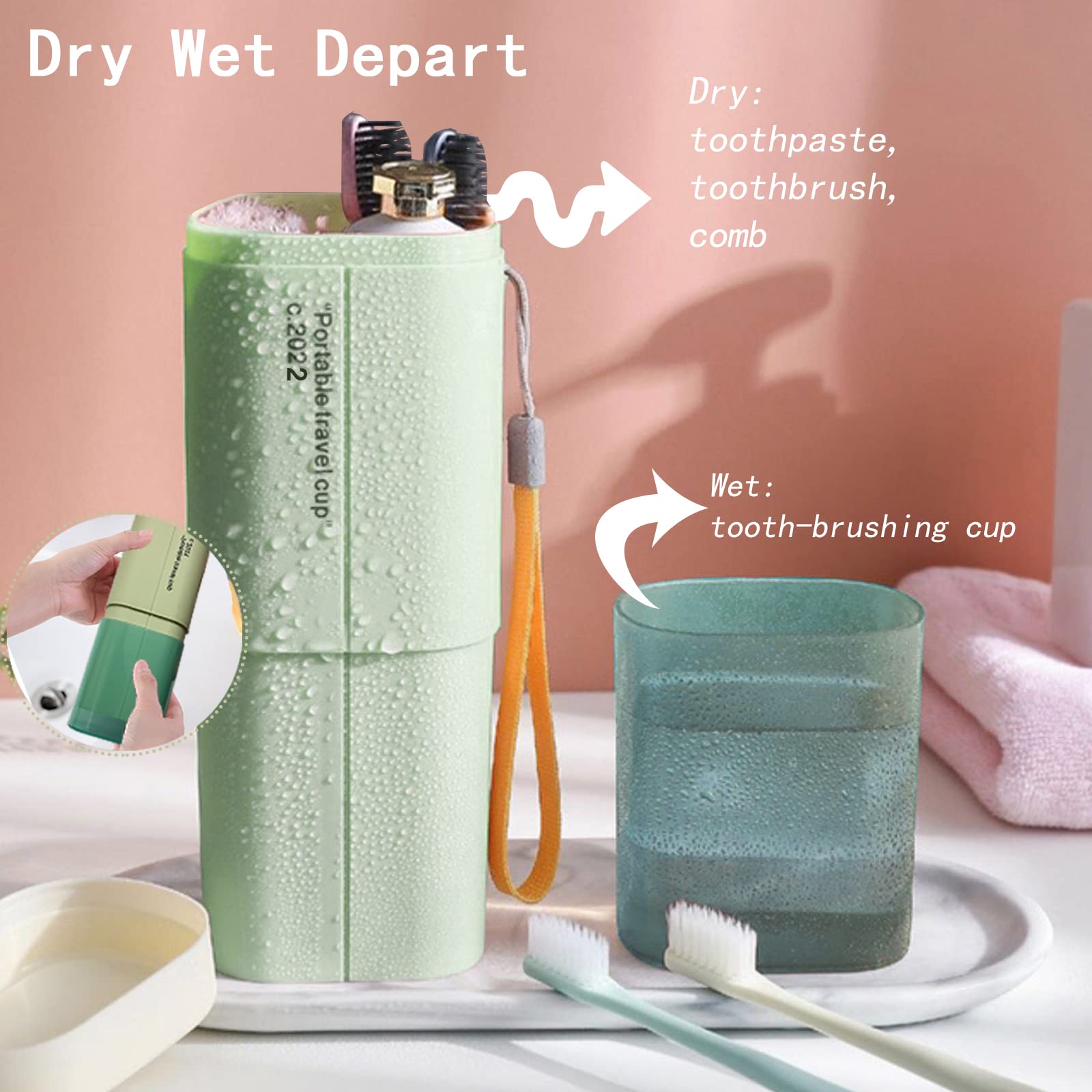 Spazzolino da viaggio contenitori, multifuction plastica spazzolini da denti dentifricio Set