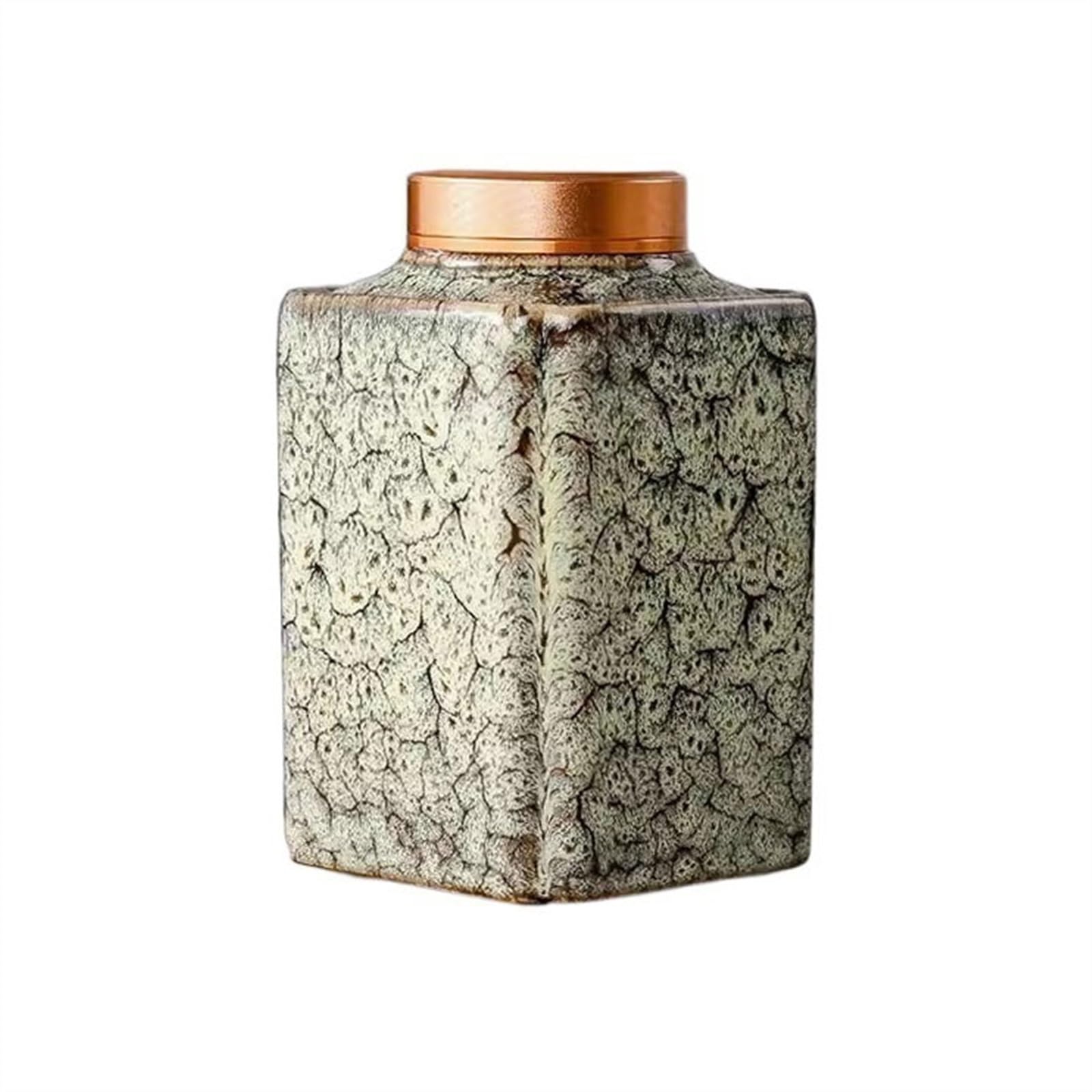 Pudełko na herbatę Luźna herbata liściasta kwiatowa pojemnik ceramiczny mały magazyn herbaty metalowy spiralny uszczelniający kwadratowy Vintage małe pojemniki na herbatę Hermetyczny