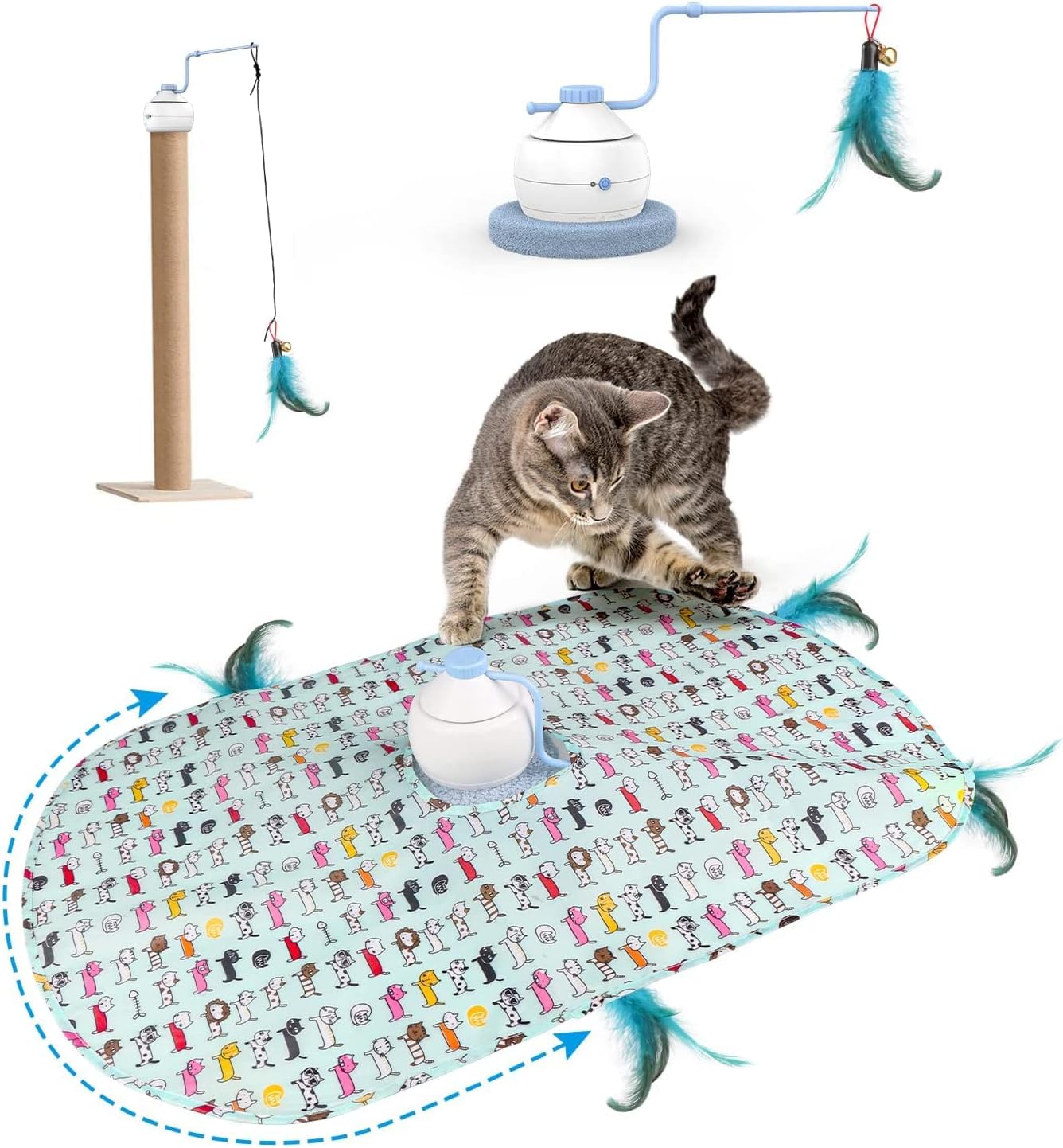 Tyasoleil Automatic Cat Toys 3 Modes Interactive