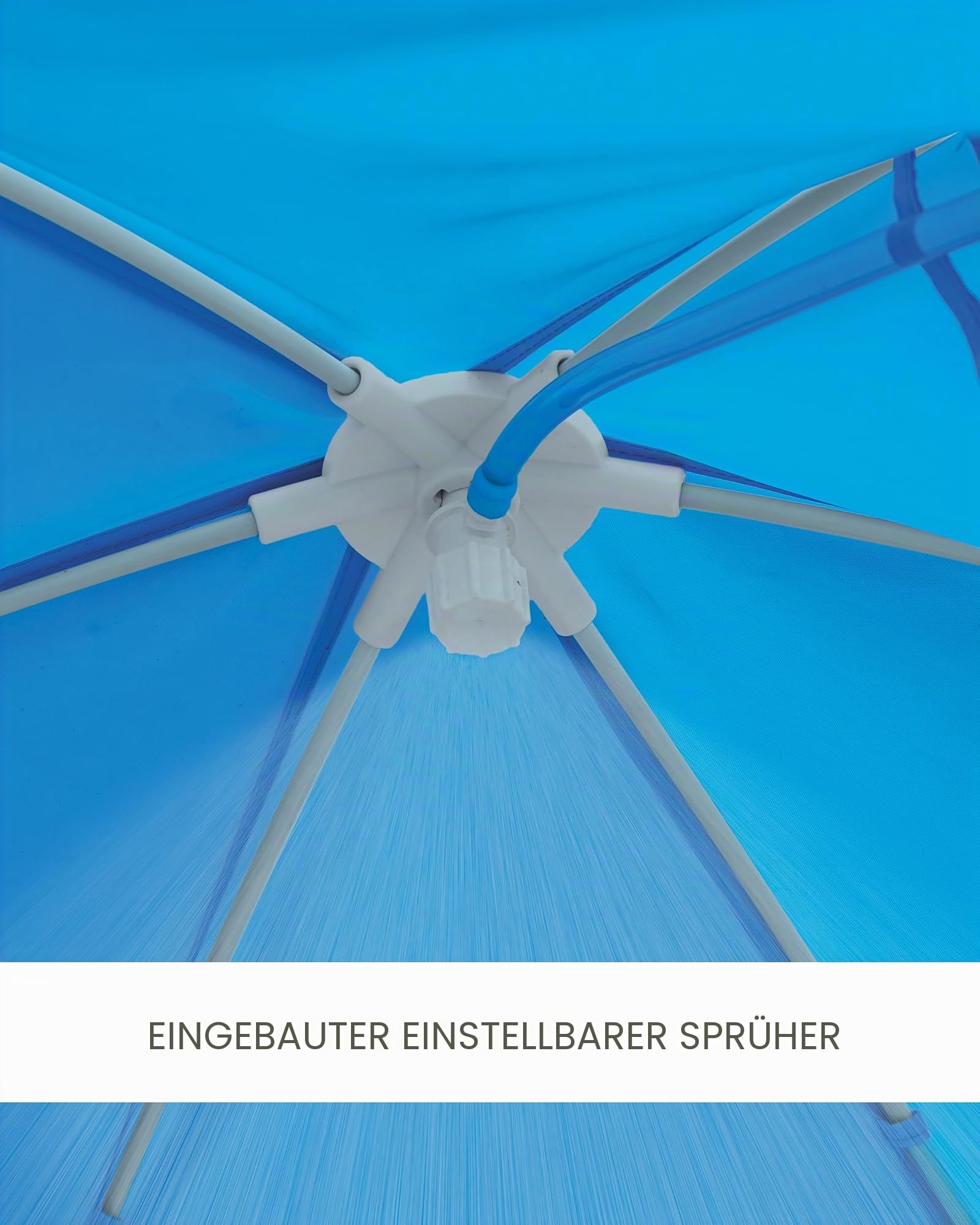 INTEX 28209EP Überdachung Metallrahmen Aufstellpool 1,8 m x 38,1 cm - Eingebauter Baldachin-Sprüher - Pannensicheres Material - Einfache Montage - 185 Gallonen Kapazität