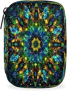 Ethnic Preety Mandala Pill Case Travel Pill Organizer Weekly 7 Day Portable with Zipper Medicine Box Pill Case for Vitamins, Birth Control,Fish Oils,Medication, Supplements