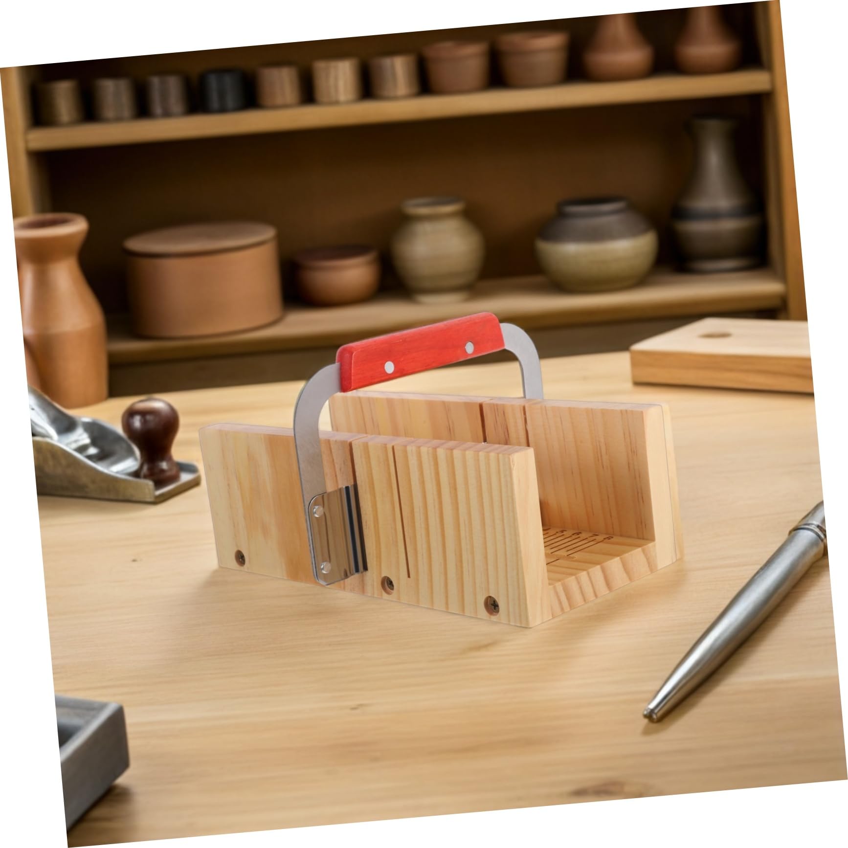 SHINEOFI Porta Sapone in Legno Pialla Smussatrice Per Saponi Affettatrice Per Sapone in Inossidabile e Stampi Per Produzione Di Per Casa e Piccoli Laboratori