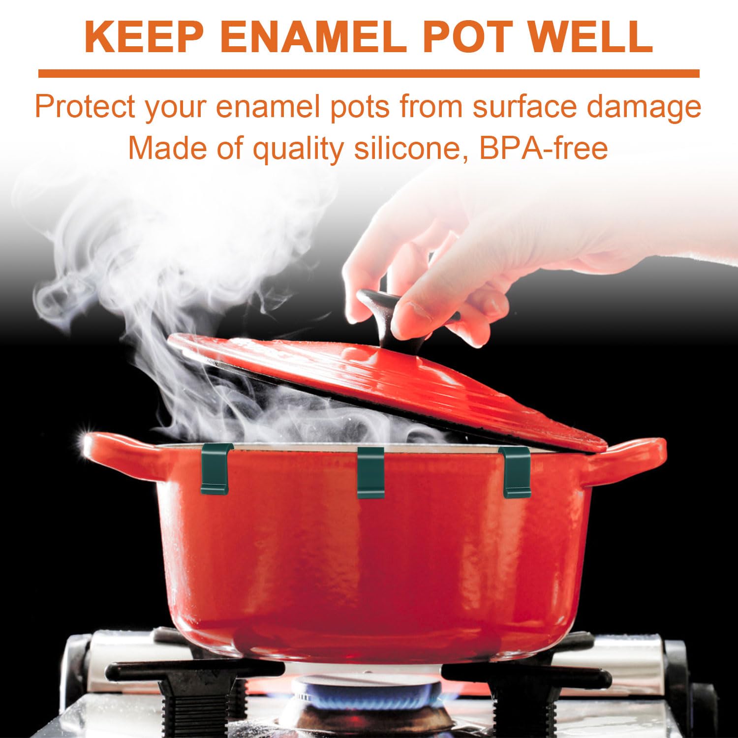 12pcs Dutch Oven Lid Protector Clips - Image 3