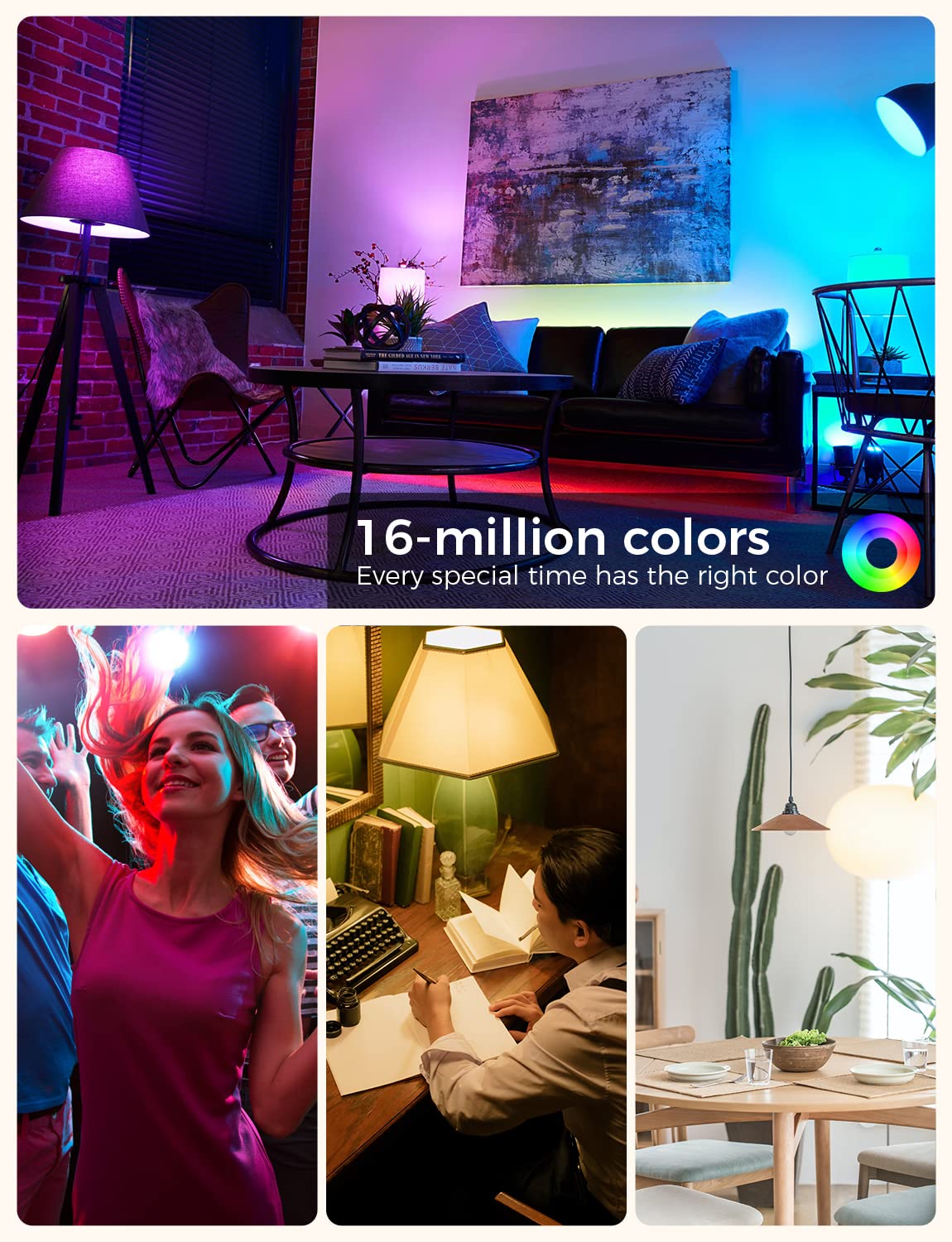 Refoss Smart WLAN Glühbirne E27 unterstützt HomeKit, Intelligente Alexa Lampe Mehrfarbrige Dimmbare LED Light Bulb mit Siri, Alexa, Google Assitant, 9W 2700K-6500K Warmweiß, Kaltweiß, 2 Stück