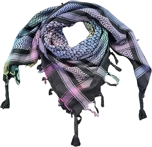 Miniatura 3 de SHEKAF Bufanda Shemagh para hombre - Mujer100% algodón militar Shemagh Keffiyeh Bufanda Arafat Tactical Desert Rave Bandana para la cabeza