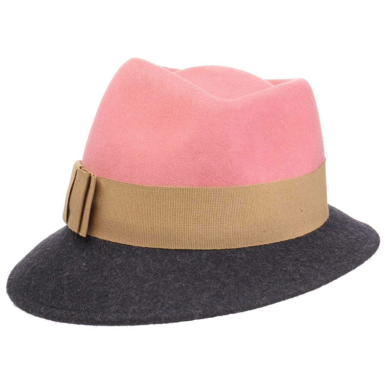 Lierys Asym Twotone Wool Felt Cloche Hat Elegant Made in Italy Women