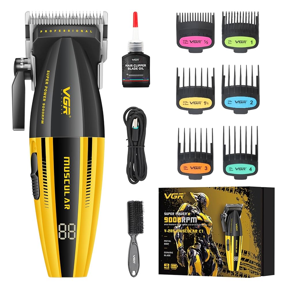 VGR 285 Fresh Fade Hair Clippers for Men, 9000RPM